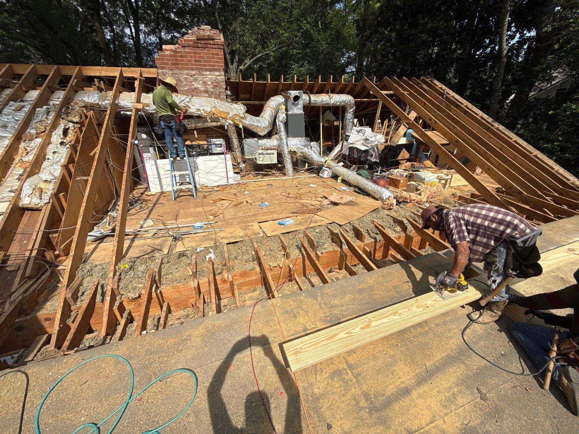 Structural Restoration and Asphalt Shingle Roof Replacement with Interior Repairs in East Memphis  by Revival Roofing Services