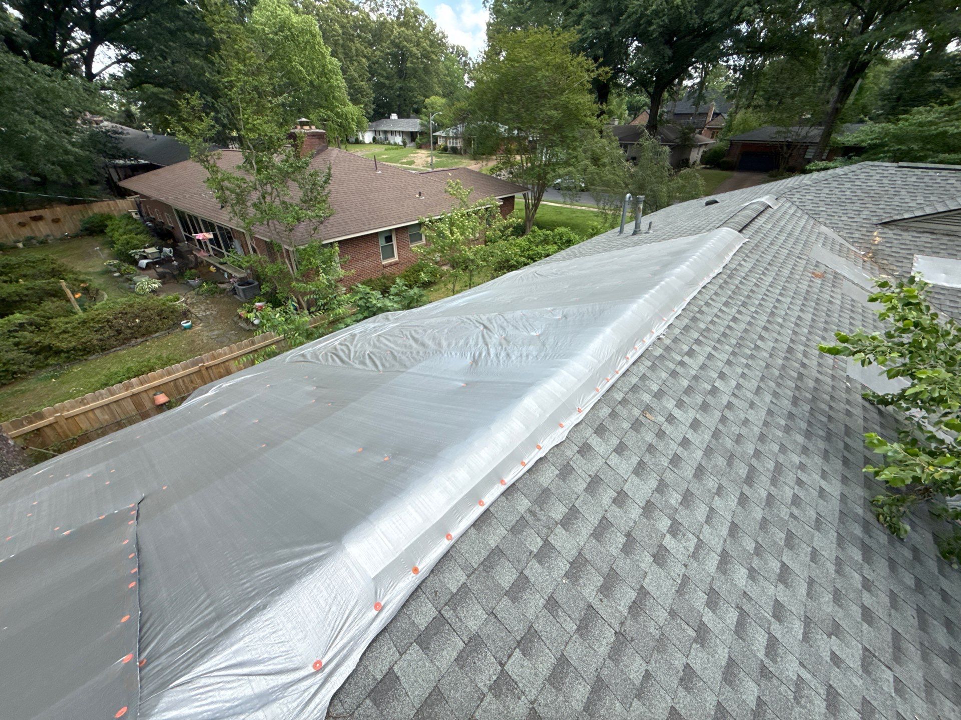 Tree Damage Restoration and Asphalt Shingle Roof Replacement in Memphis by Revival Roofing Services