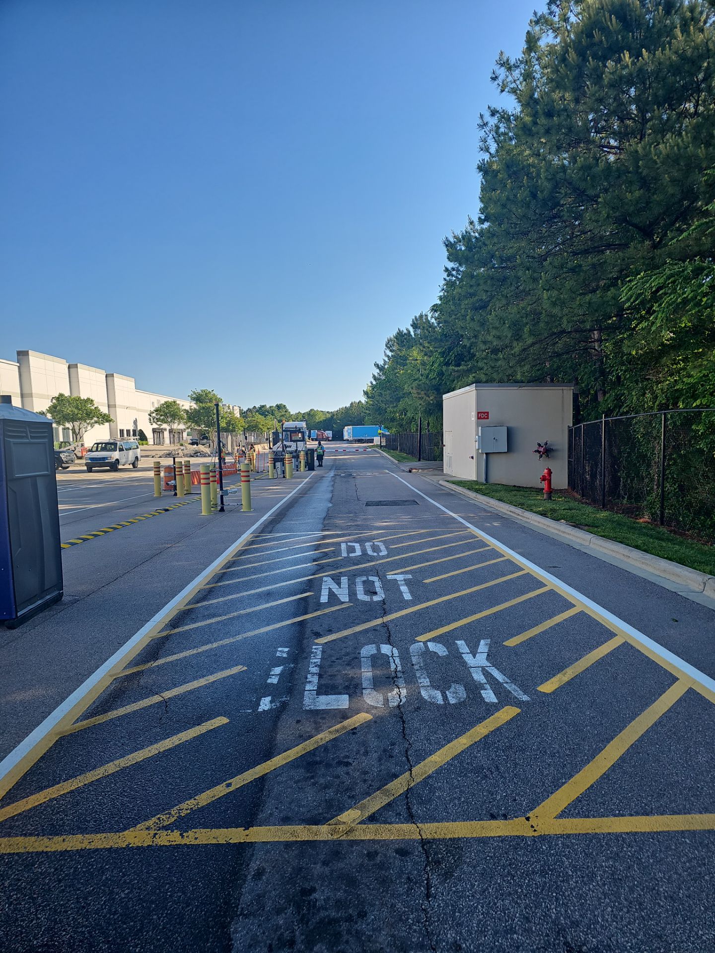 Striping Amazon Parking Lot  by Billy Weatherspoon Contractor