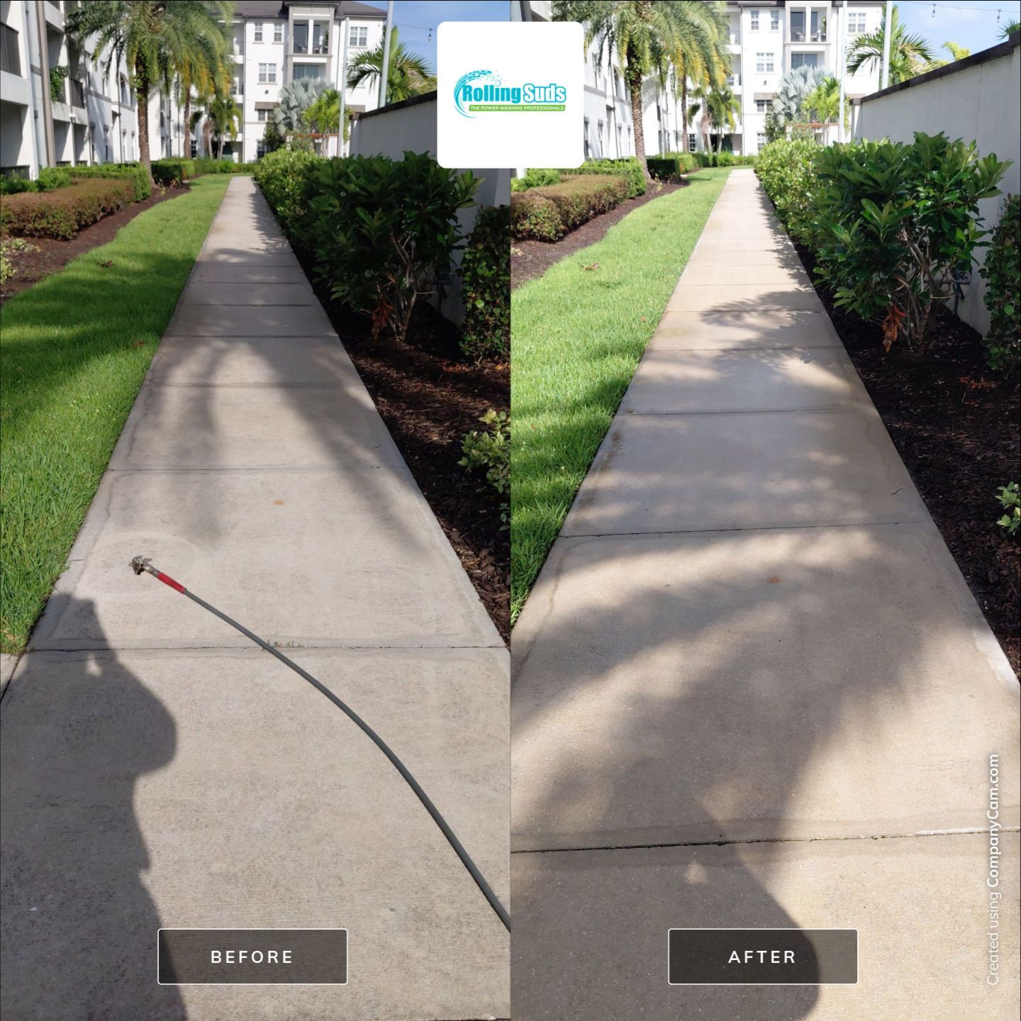 Apartment Flat Work by Rolling Suds Power Washing of Naples - Fort Myers