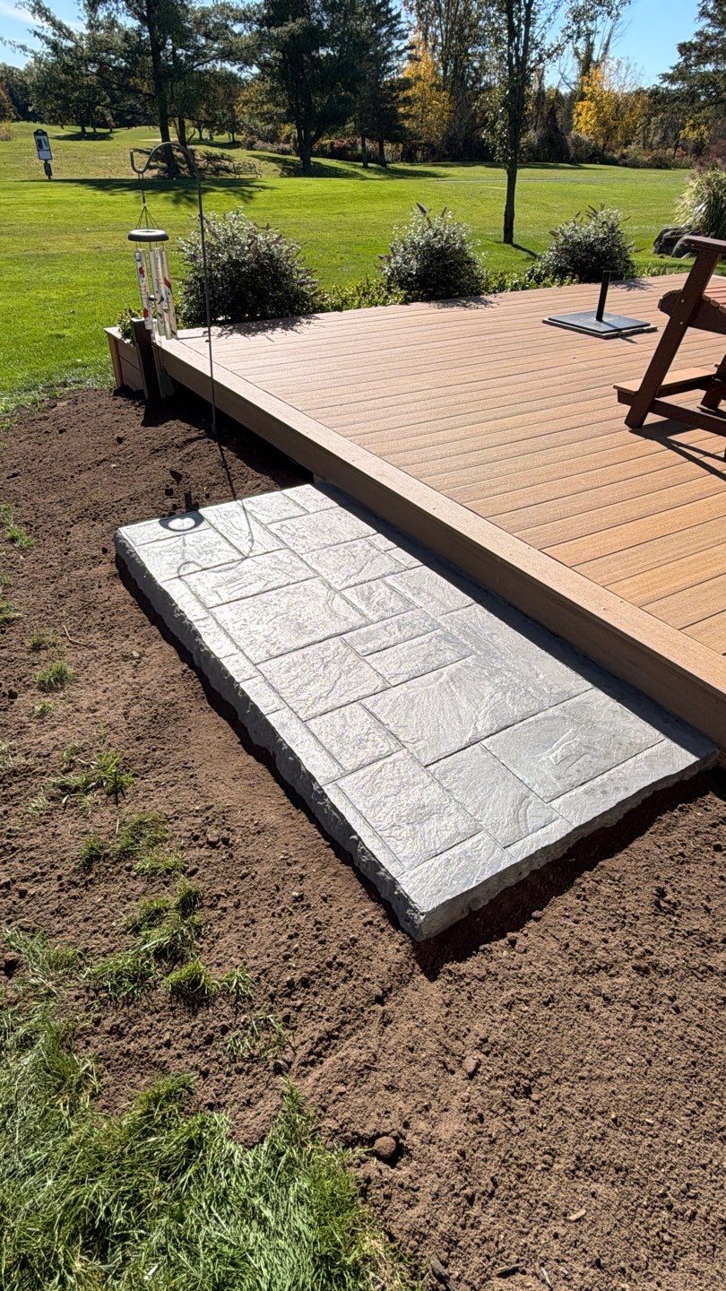 Ashler Slate Stamped Patio by NG Masonry & Construction LLC