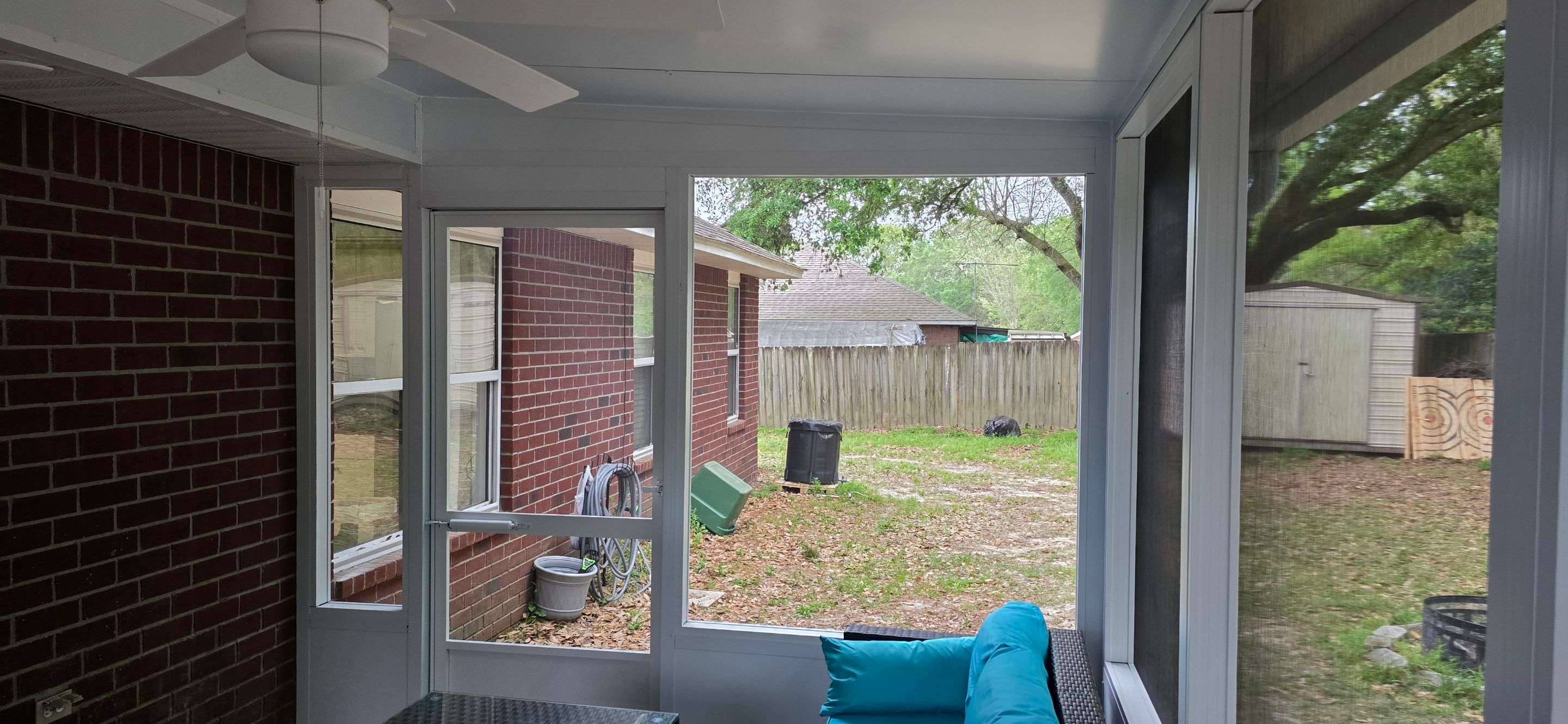 Screen Room w/Adjacent Patio Cover by Titan Sunrooms