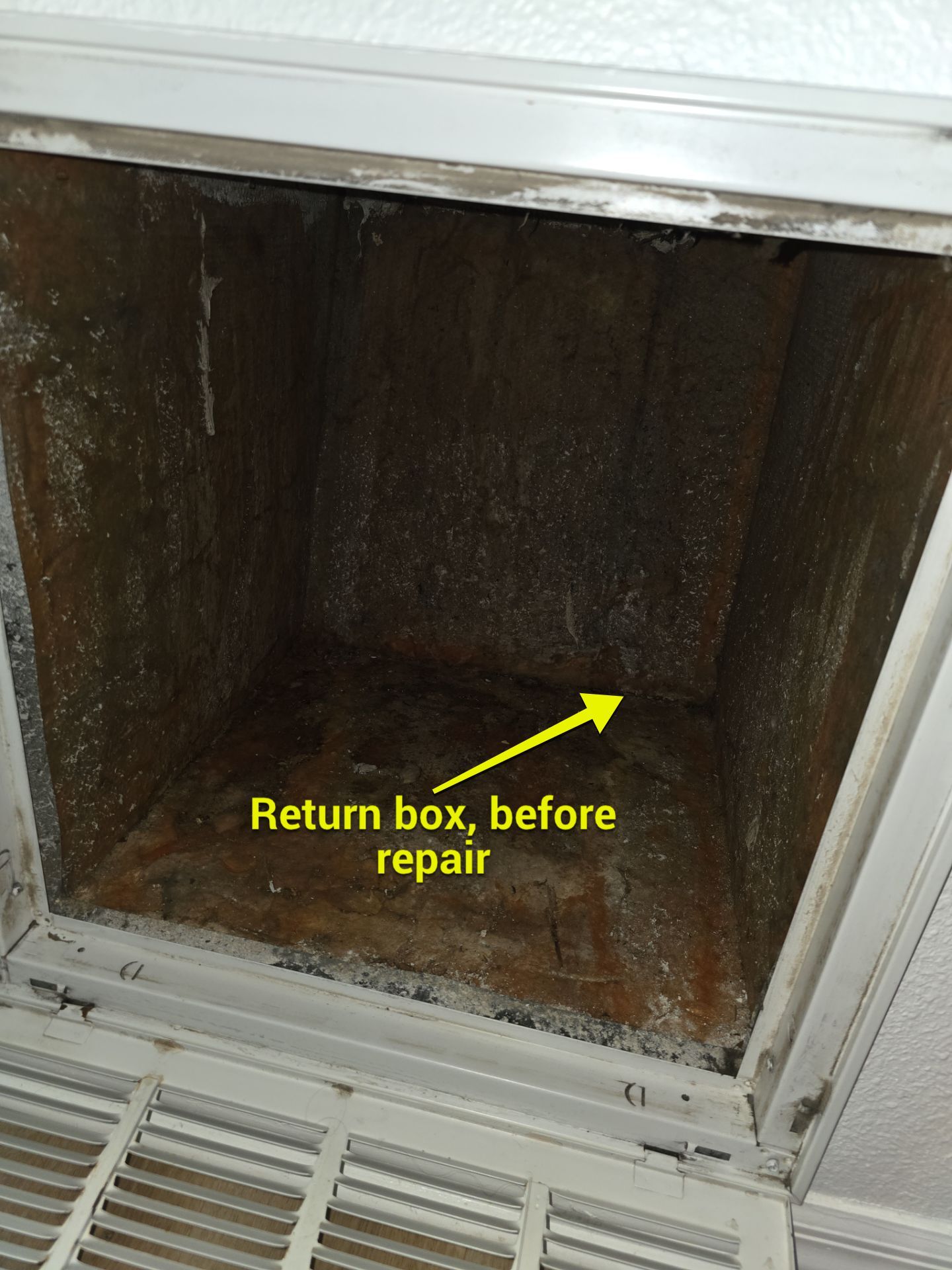 Air Duct and Repairs to Return Box in Groveland by Hygienic Air, Inc