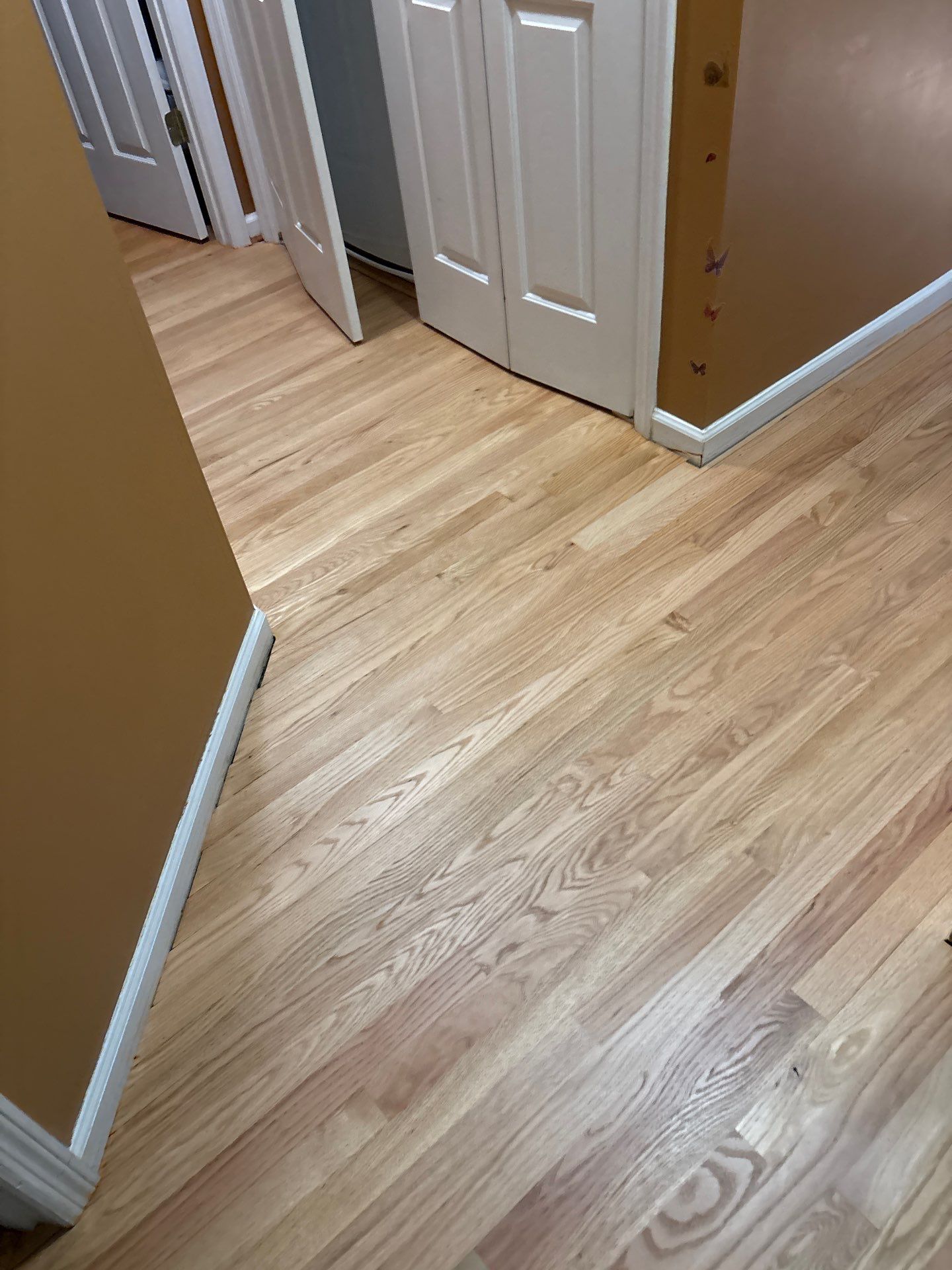 Refinishing an old Bruce prefinished hardwood floor by Accent Custom Floors