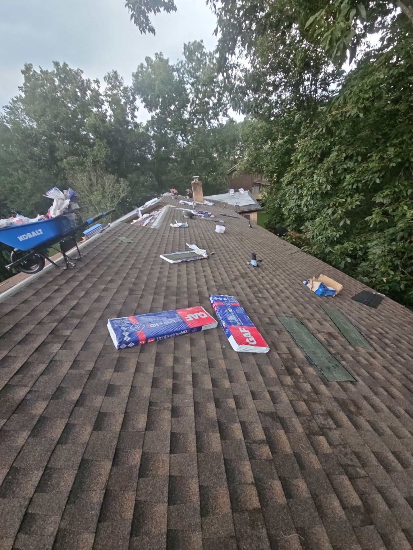 Residential Roofing Installation using GAF Timberline HDZ Barkwood by Rainstoppers Roofing