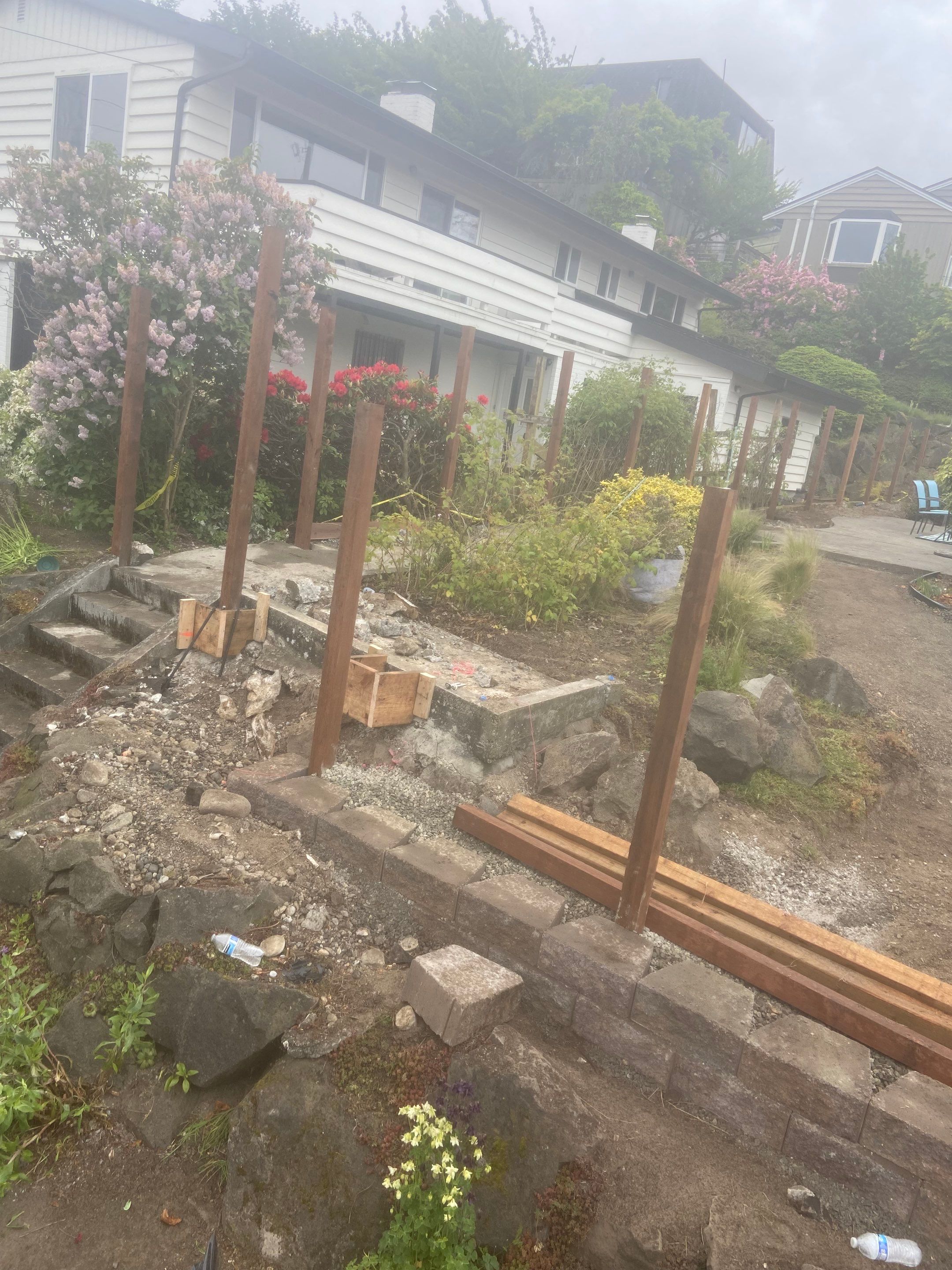 Retaining Wall & Fence Installation  by Jireh Asphalt & Concrete Inc 