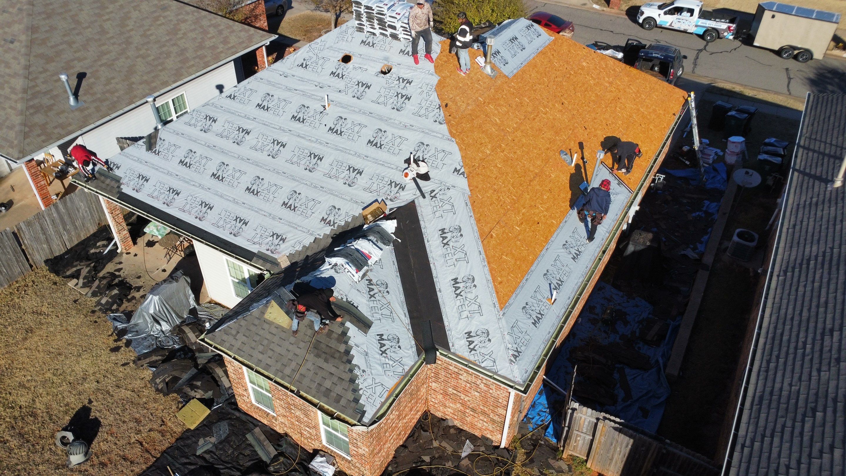 Install of Roofing system after tornado in oklahoma city! by Icon Roofing And Construction