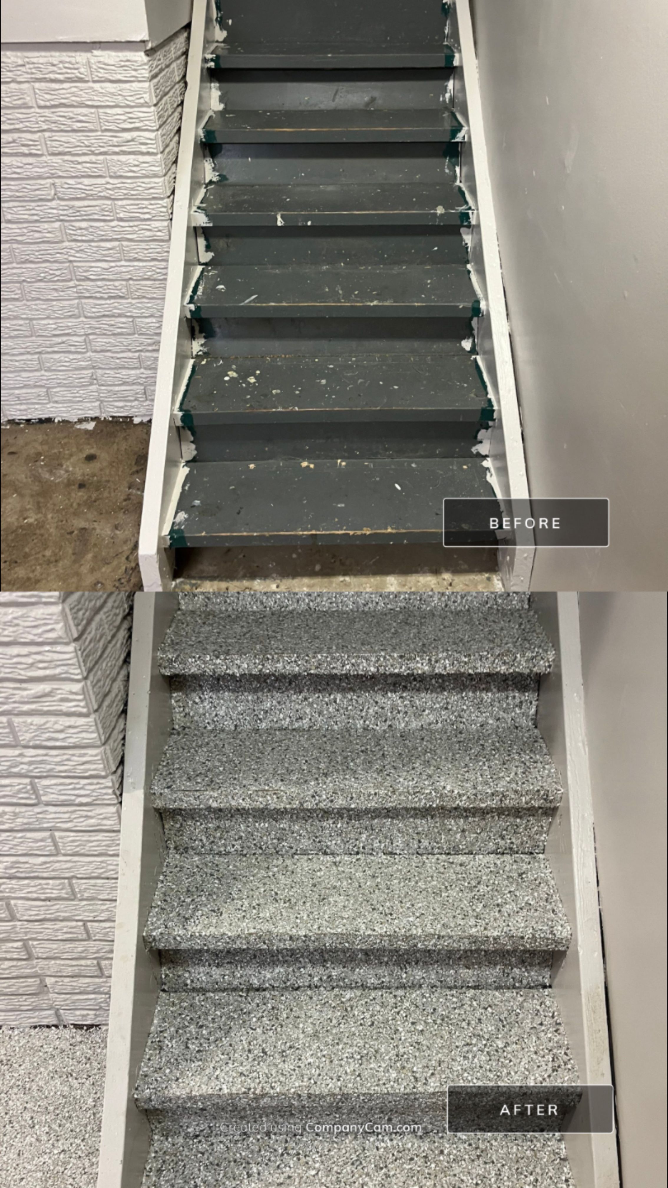 Basement Concrete Coating using Mount Everest Flakes by Revival Concrete Coatings