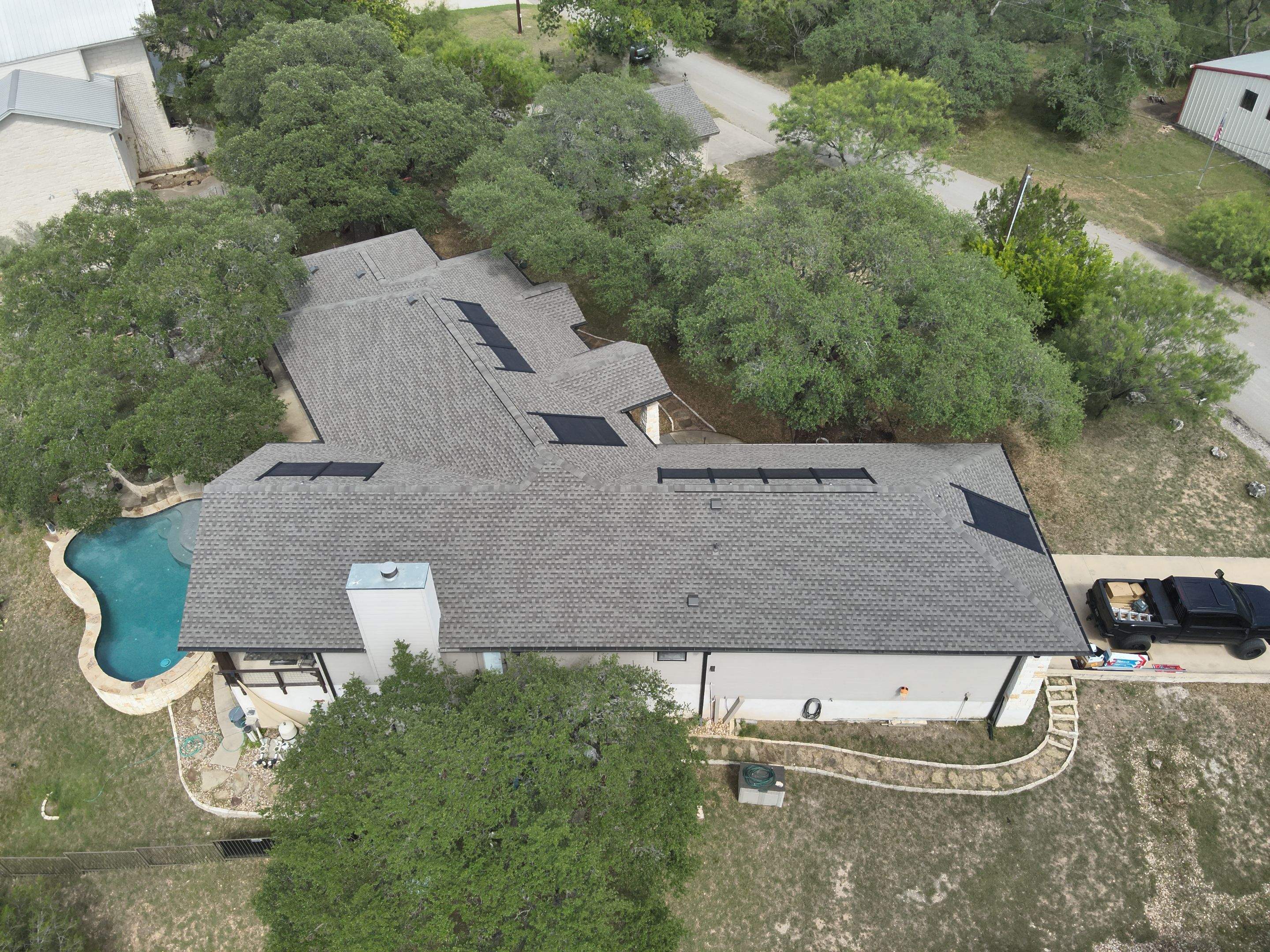 Wind Damage Restored & Upgraded with Solar Innovation by Action Exteriors Austin