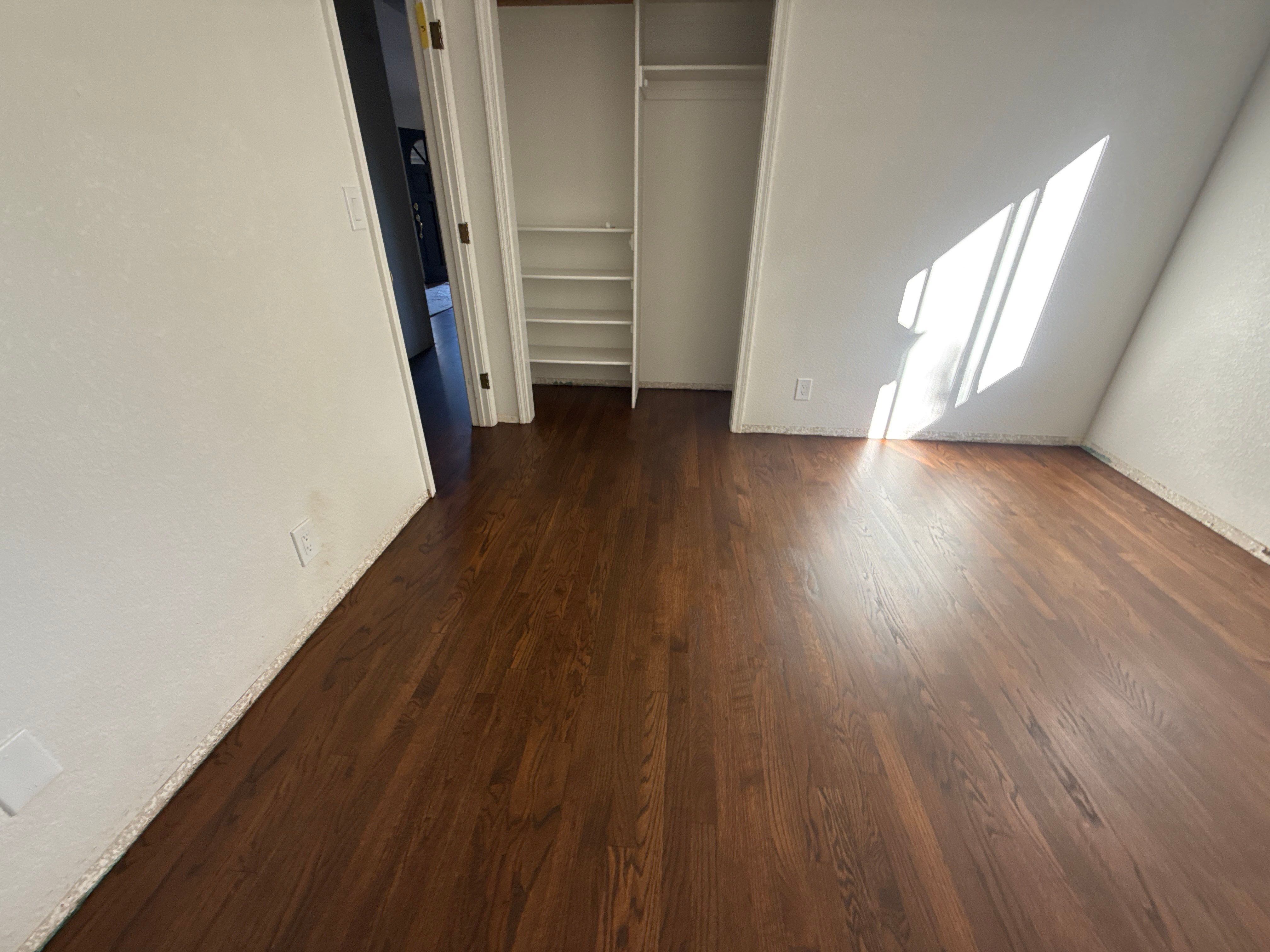 Custom Red Oak Hardwood Floor Installation and Finishing in Roseville by Footprints Floors South Sacramento