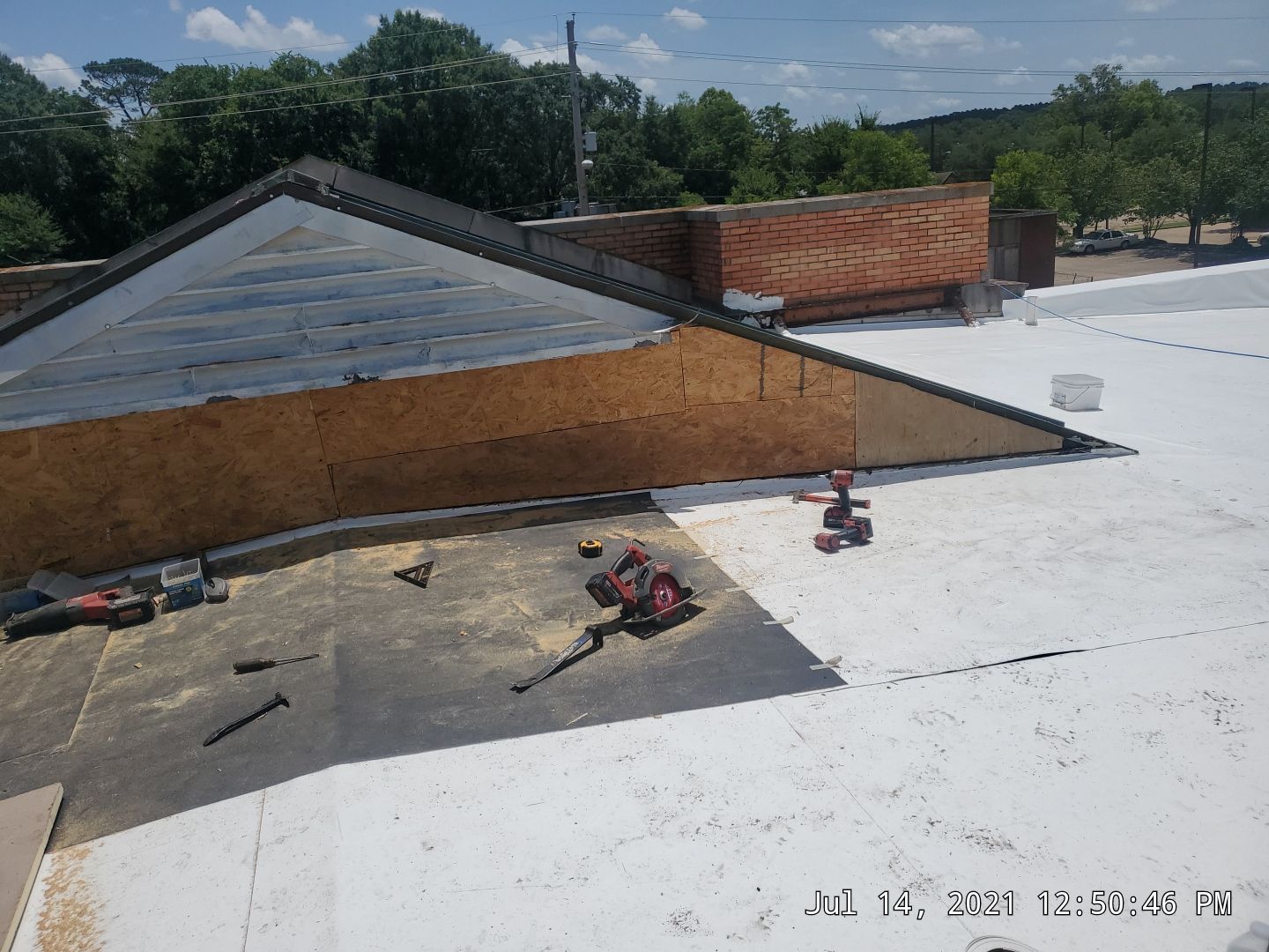 Commercial Roofing Installation using 50 mil PVC by Hostetler Roofing
