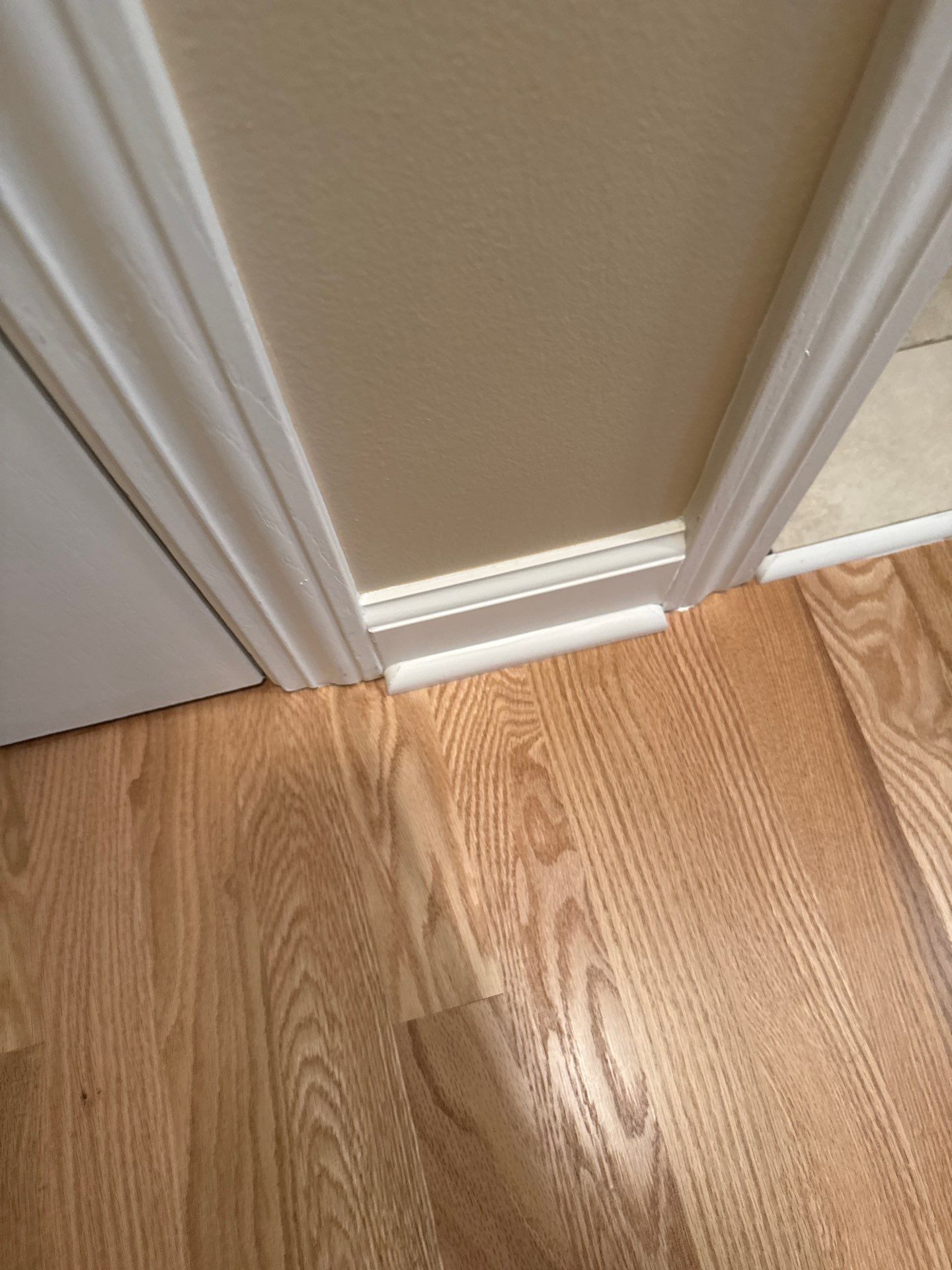 New Red Oak Natural bedroom and hall  by Ann Arbor Hardwoods 