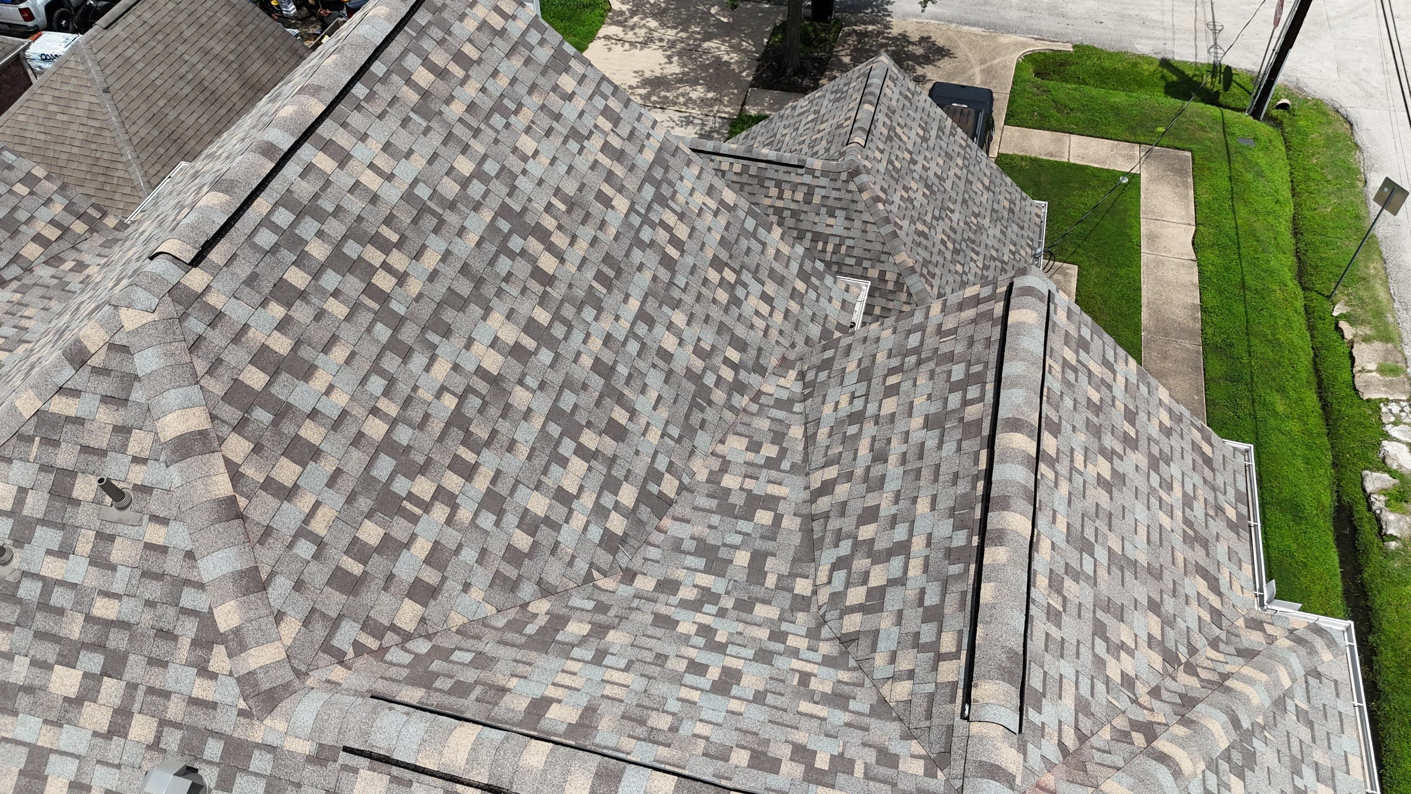 Residential Roofing Installation on a Highrise Duplex using IKO Dynasty by Core Four Roofing