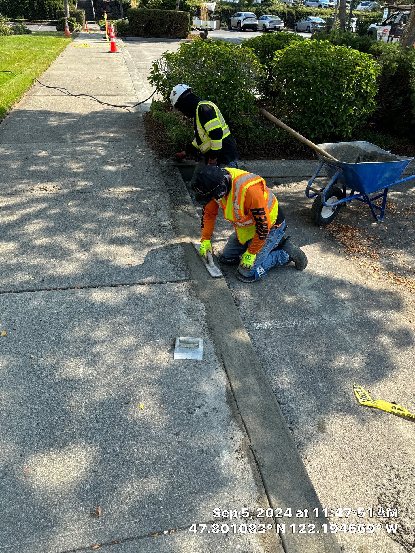 Kidder Matthews | Parking Lot Sealcoating & Striping with Concrete Curb & Patch Repairs  by Jireh Asphalt & Concrete Inc 