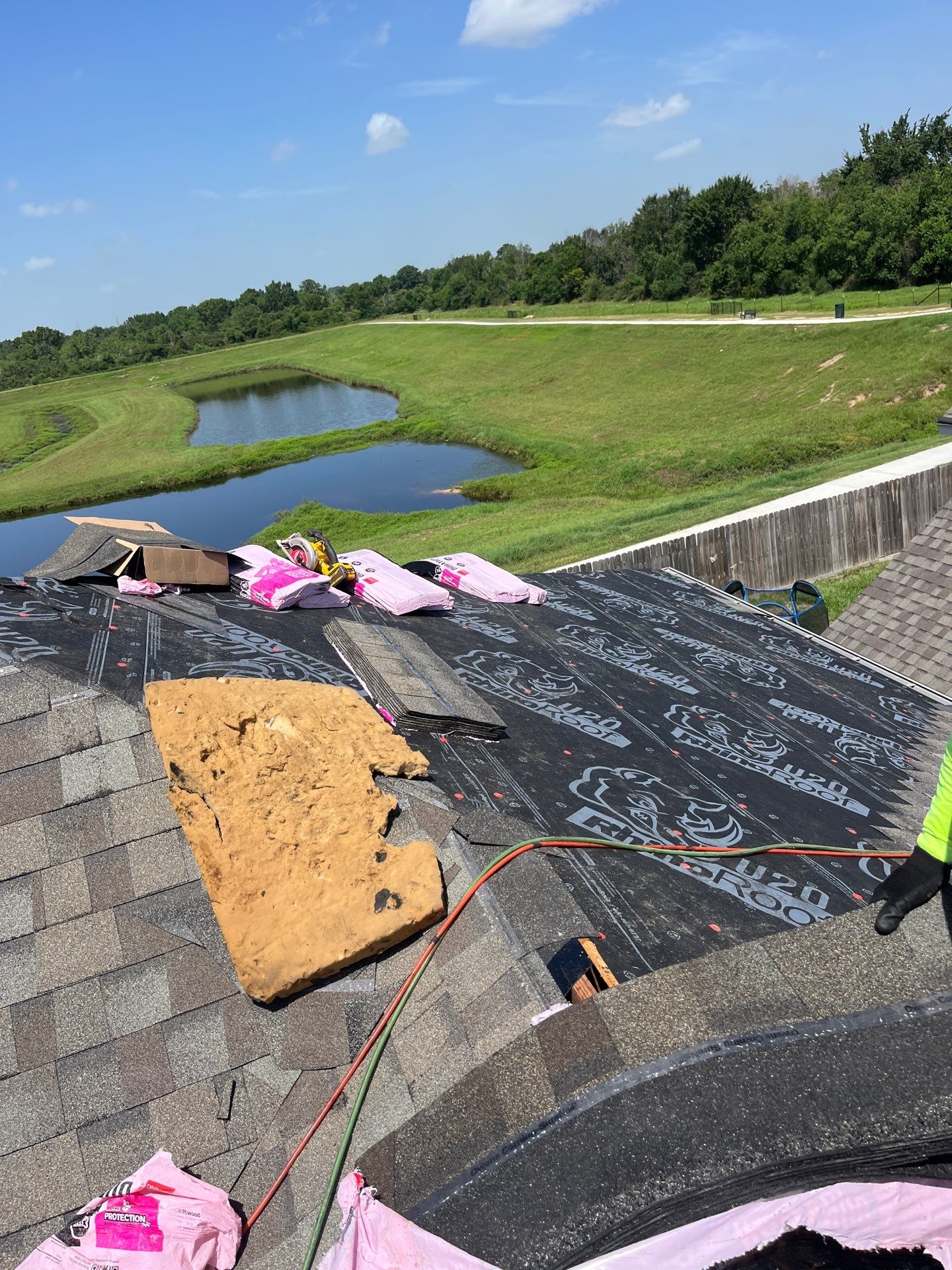 Residential Roofing Installation using Owen's Corning Duration (Lifetime) Shingles by Roof Repair Company
