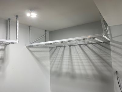 Mark W. added overhead racks to his garage