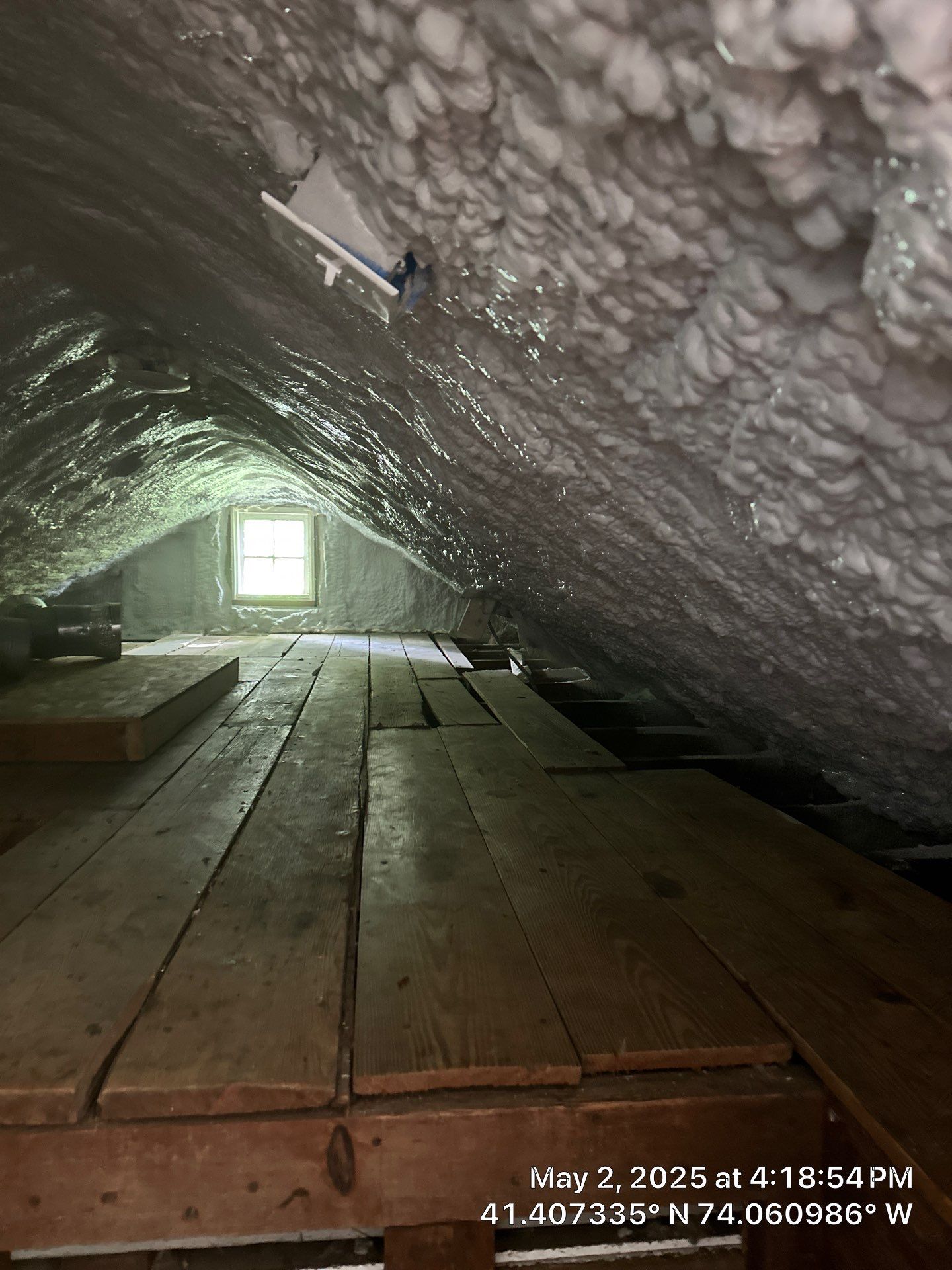 Attic Insulation using Closed Cell Spray Foam by NYS Foam & Energy