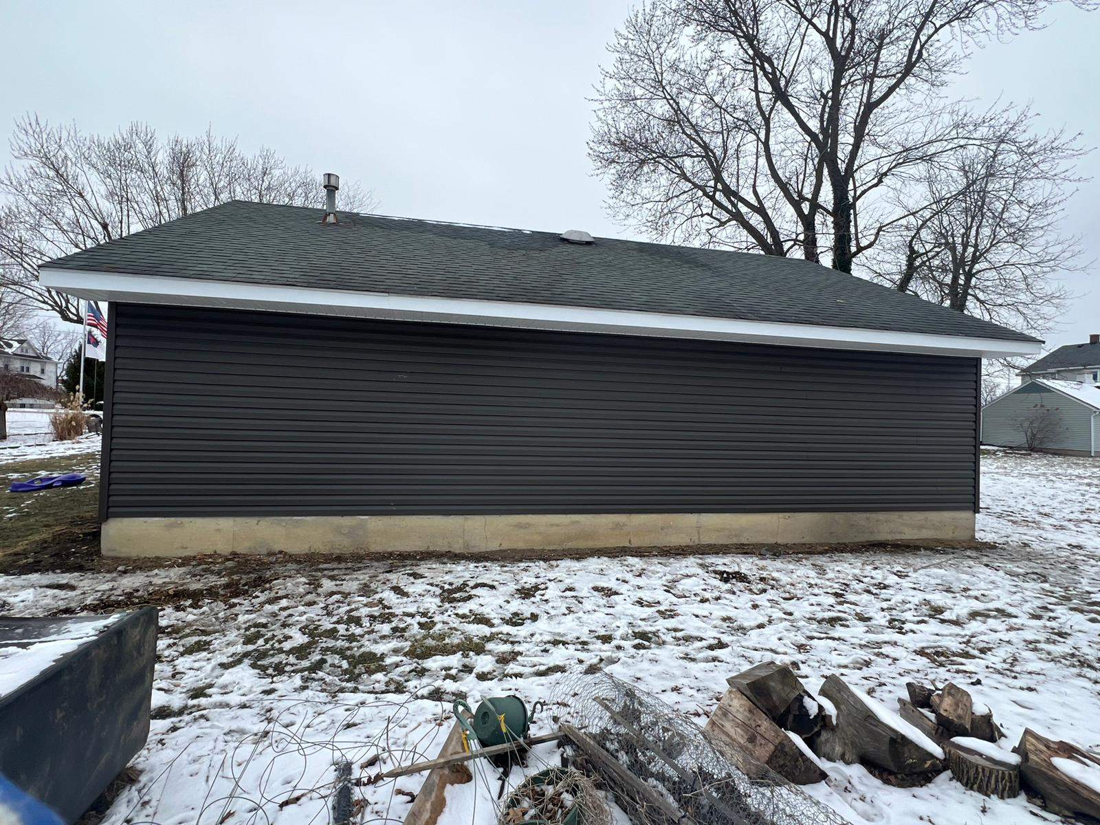 Residential fascia replacement using Exterior Portfolio 4.5 DL - Peppercorn by Nitro Roofing and Construction