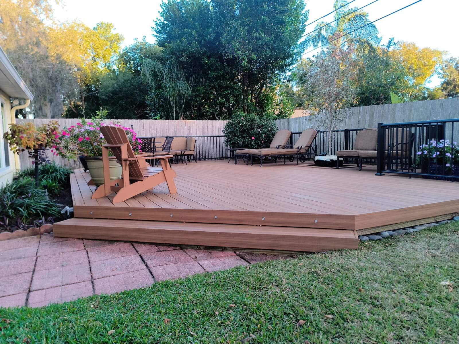 Luxury Multi-Level Deck | Deckorators Voyage Mineral-Based Composite by Orlando pergolas