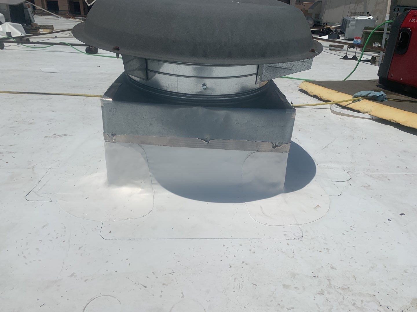 Commercial Roofing Installation using 50 mil PVC by Hostetler Roofing