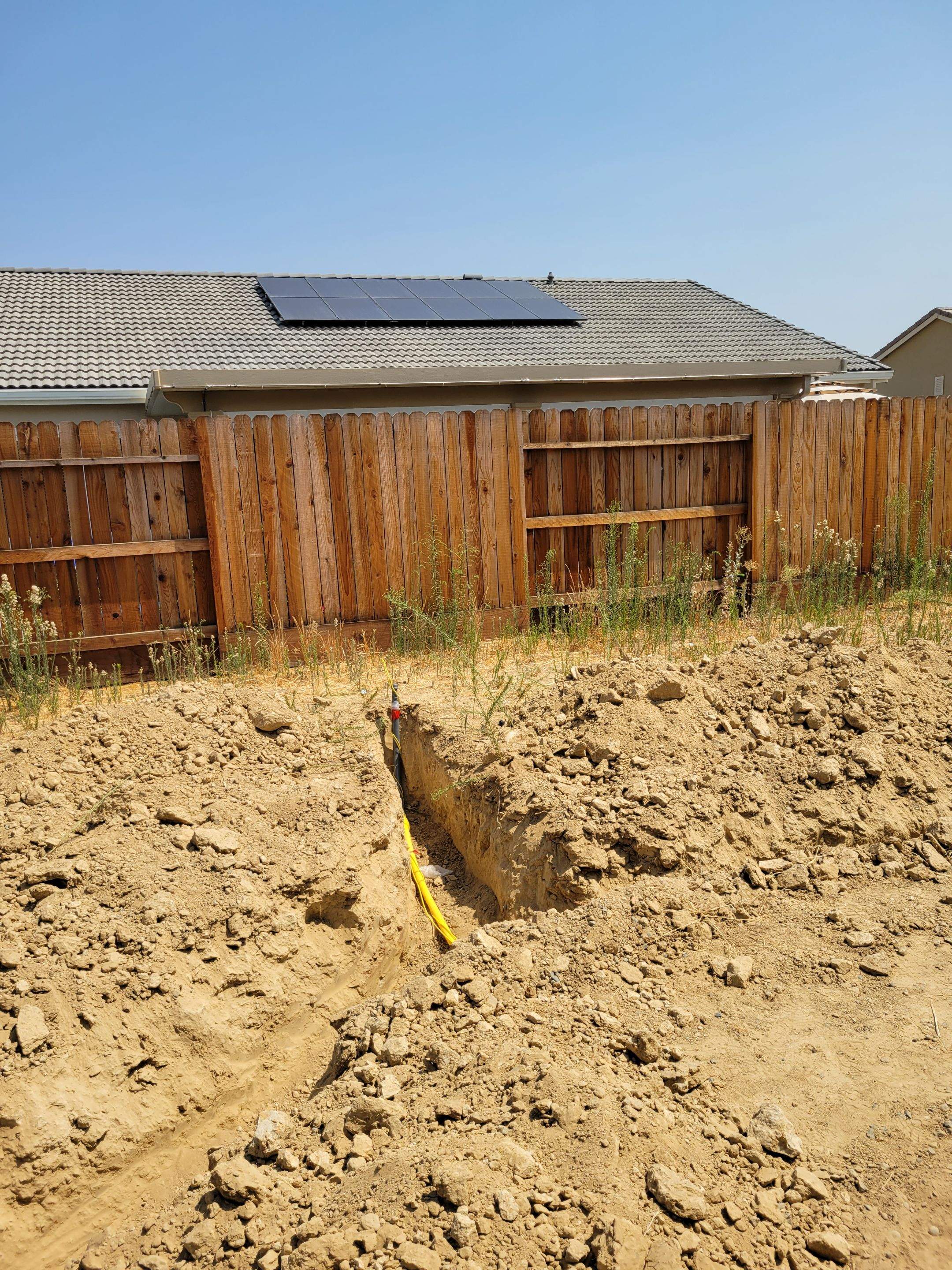 Backyard renovation by Peach Electric Inc