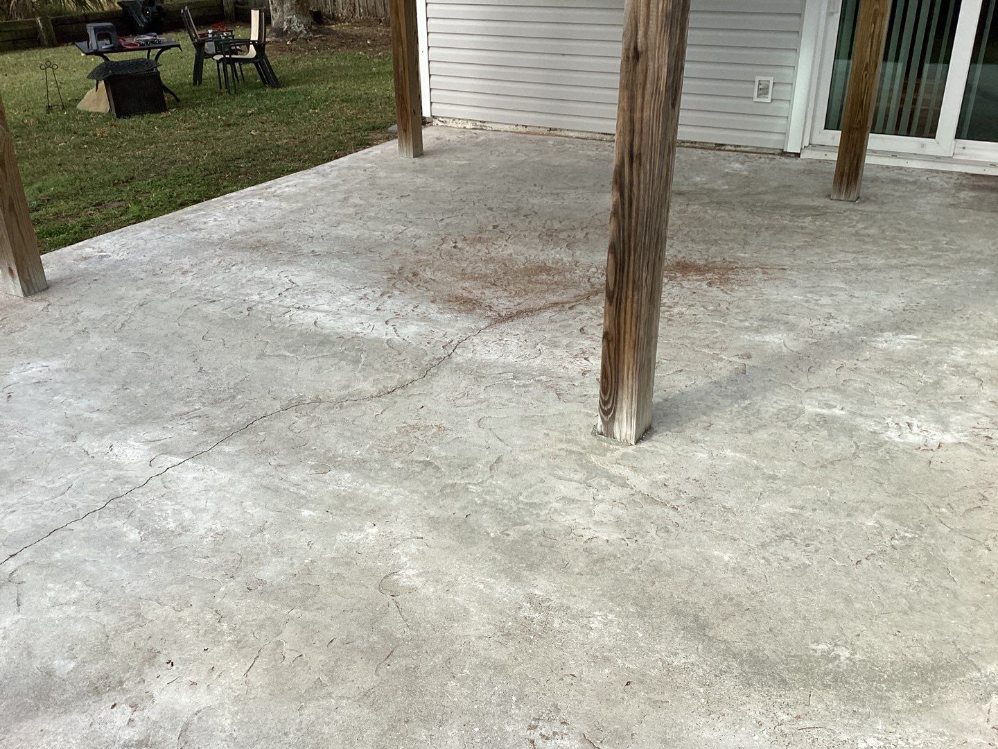 Patio using Pebble Beach by Amvet concrete coatings llc
