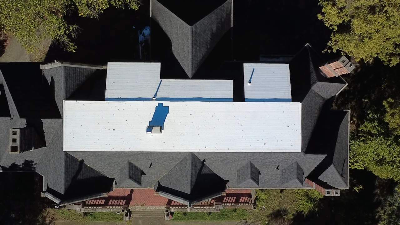 Middletown Mansion Restoration Project - Low Slope Roof by Level Up Roofing and Restoration Services LLC