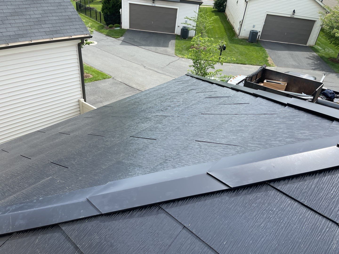 Tesla Solar Roof using Tesla Solar Roof V3 tiles by American Home Contractors