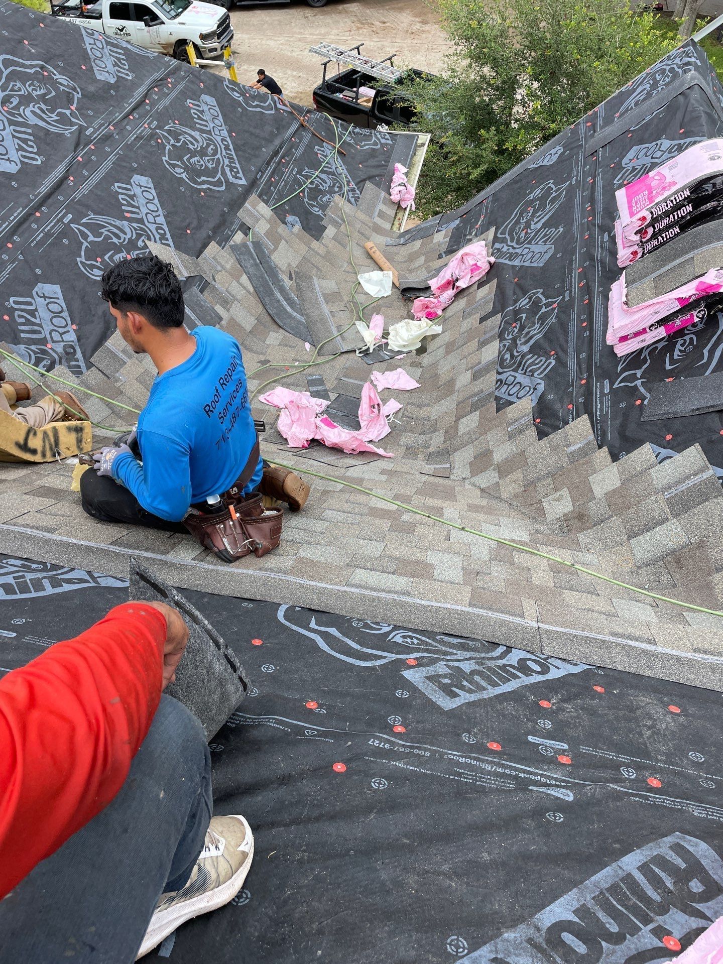Residential Roofing Installation using Owen's Corning Duration (Lifetime) Shingles by Roof Repair Company
