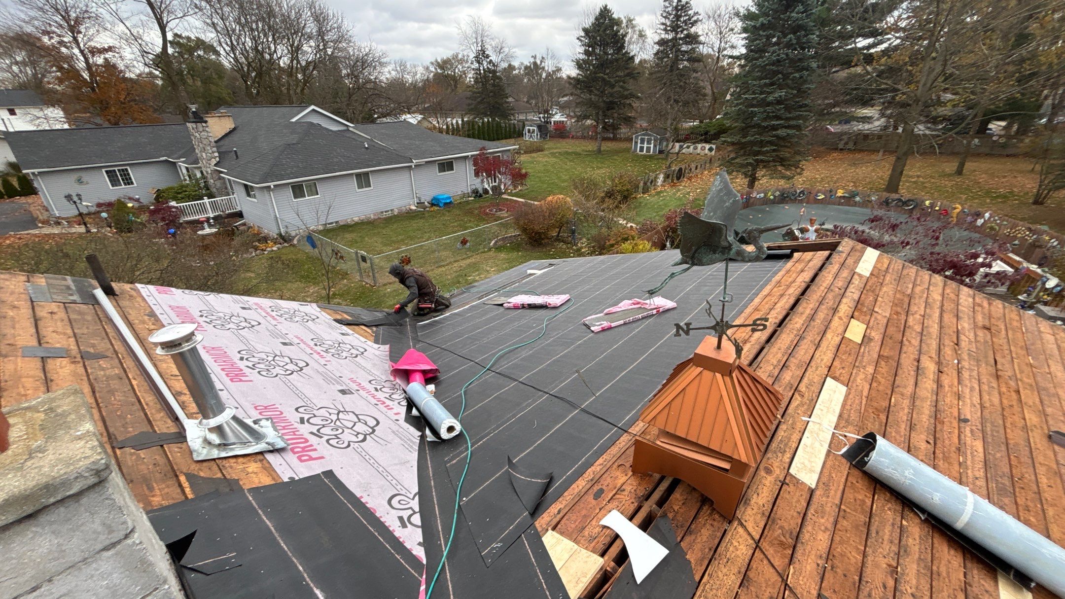 Roof Replacement using Owens Corning Aged Copper by 180 Contractors
