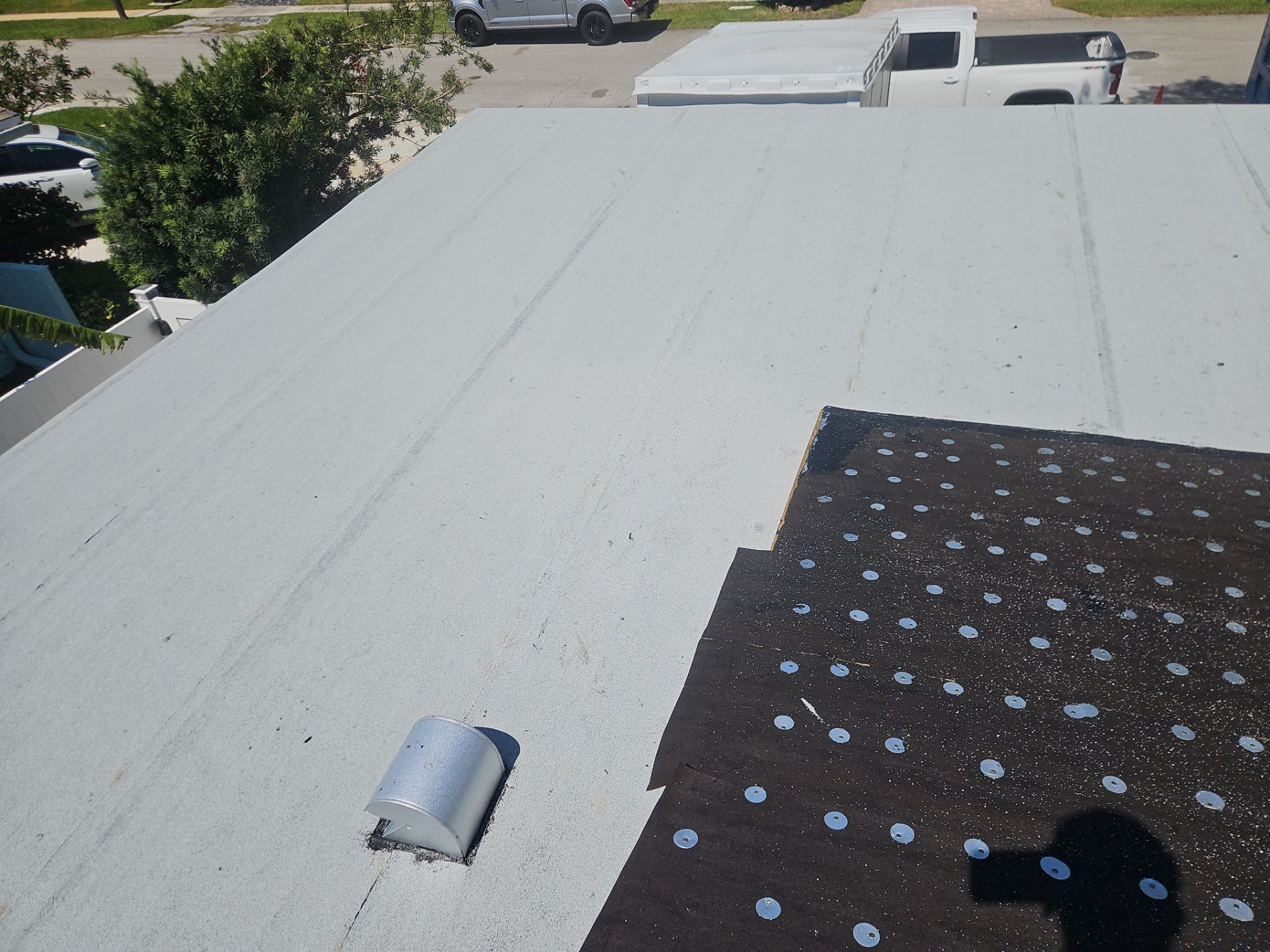 Residential Roofing Installation using 1" Nail strip metal roof by BLUES BROTHERS ROOFING