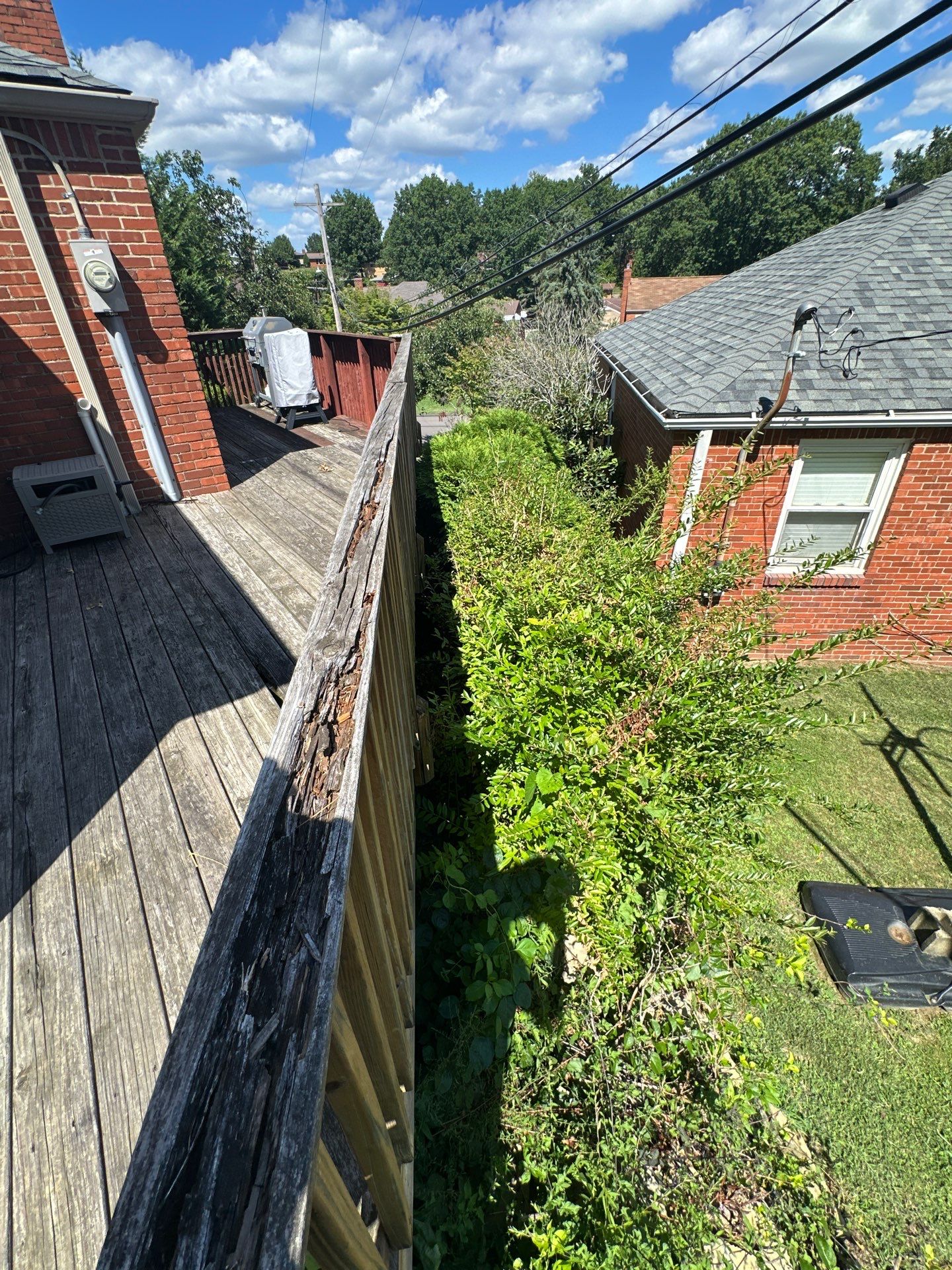 2 tone Composite Re-Deck with Vinyl Railings in Pittsburgh by Cousins Roofing Siding & Decks
