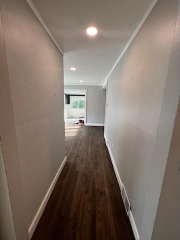 Sand & Refinish Red Oak with Duraseal Jacobean and Bona Mega Satin Finish using Dureaseal Jacobean and Bona Mega by Footprints Floors Morristown