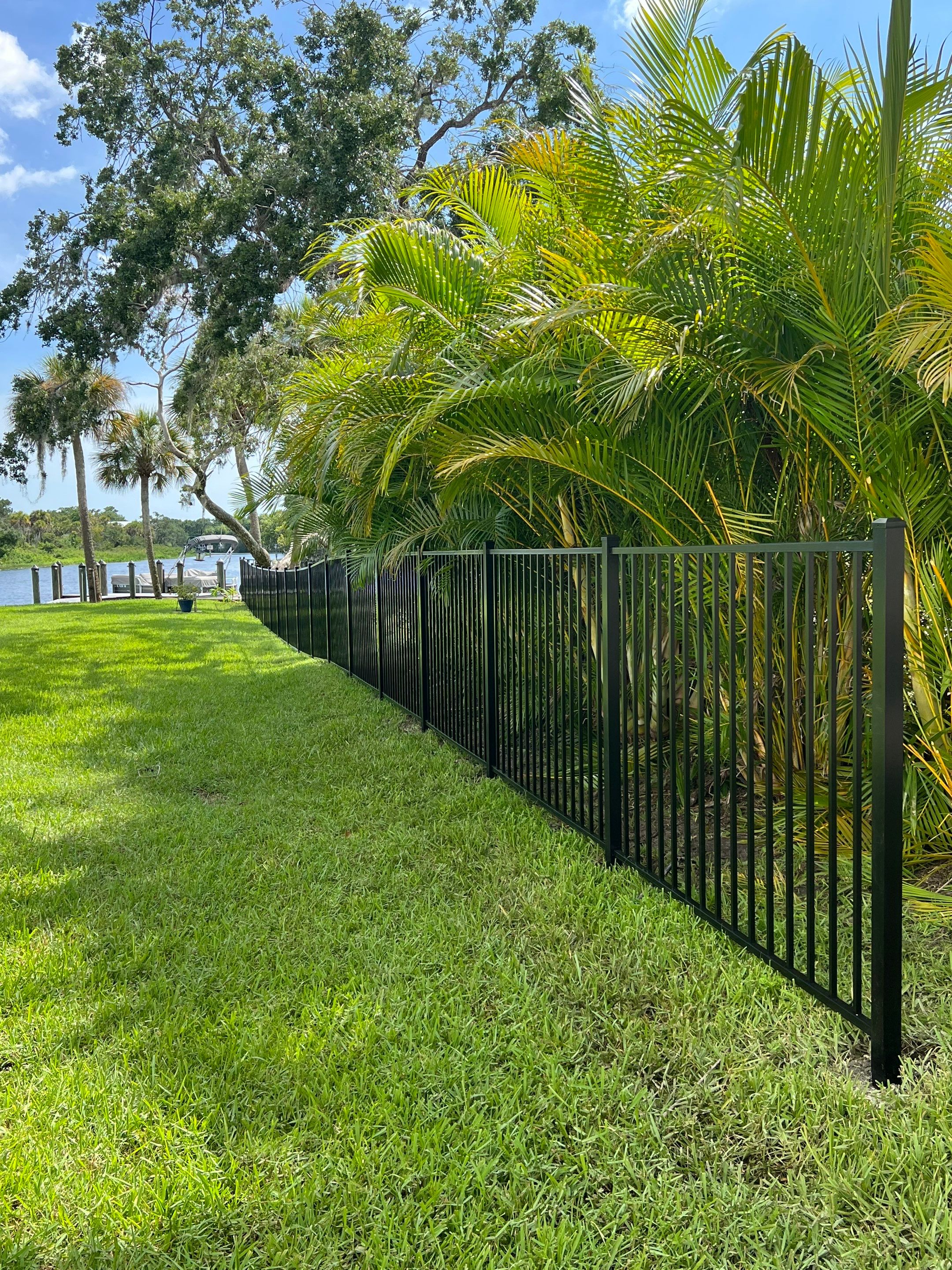 Aluminum Fence Installation using Black 3 Rail Aluminum Fence by Asap fence and gates, LLC