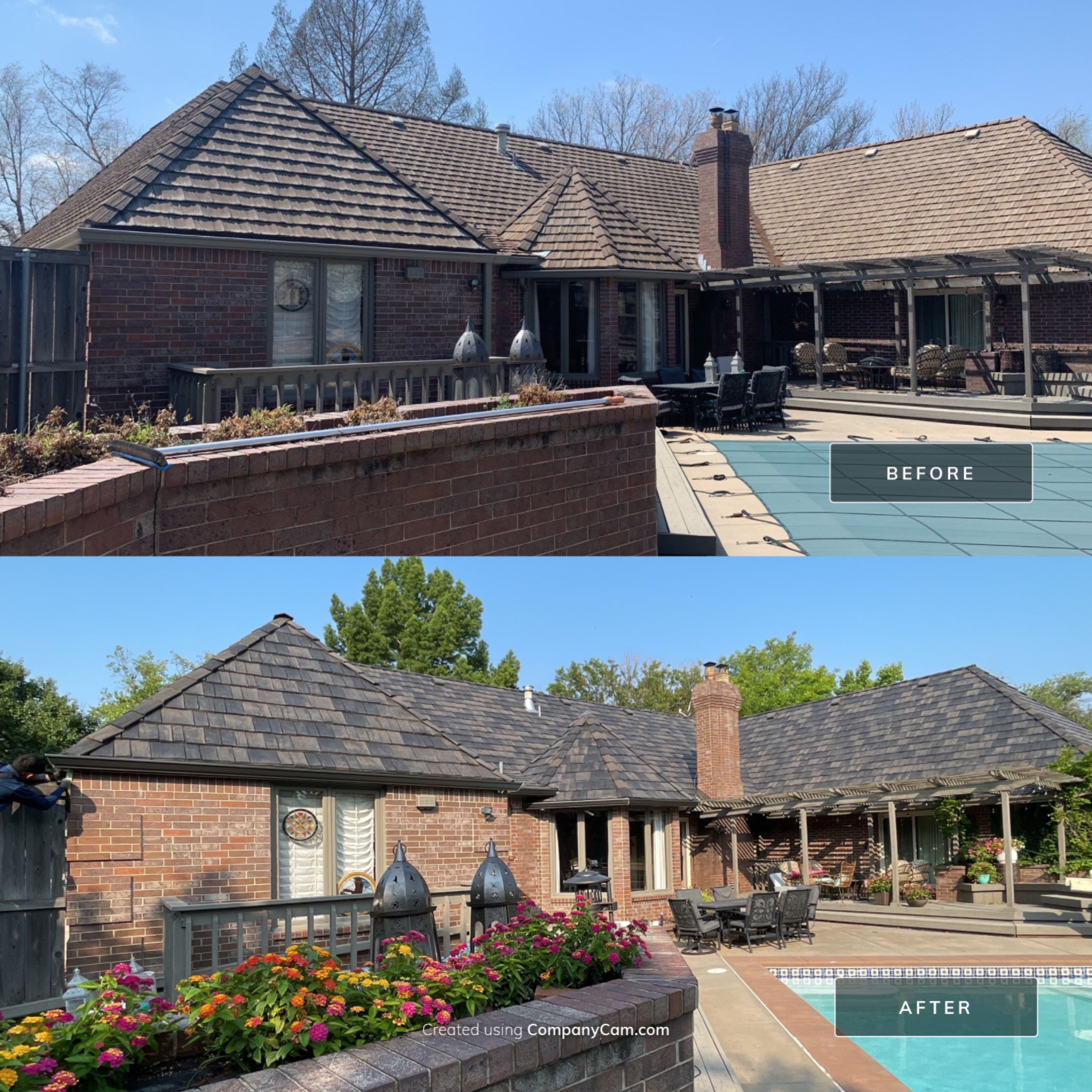 Residential Roofing Installation using Black Oak Shake by Eaton Roofing 