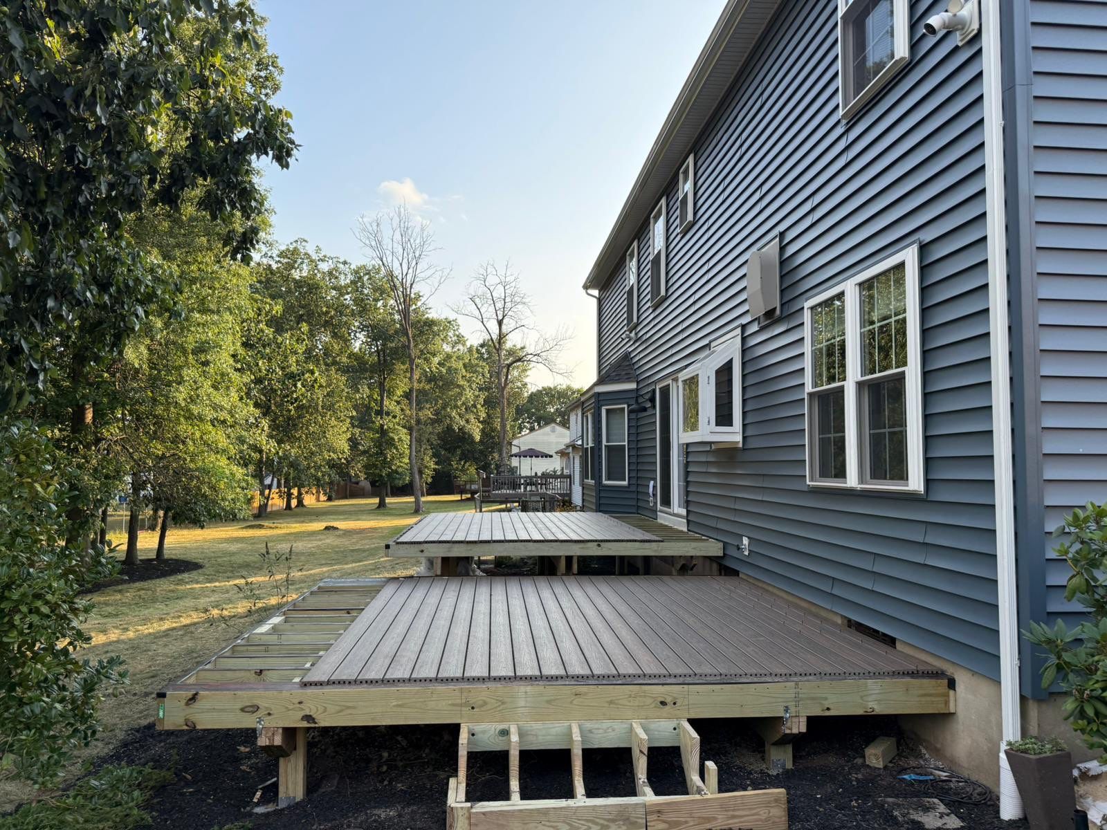 Deck resurface with Trex and cable rails by deck guardian