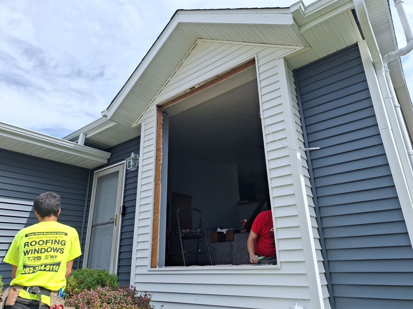 Window Installation using Provia Windows by Total Restoration Services 