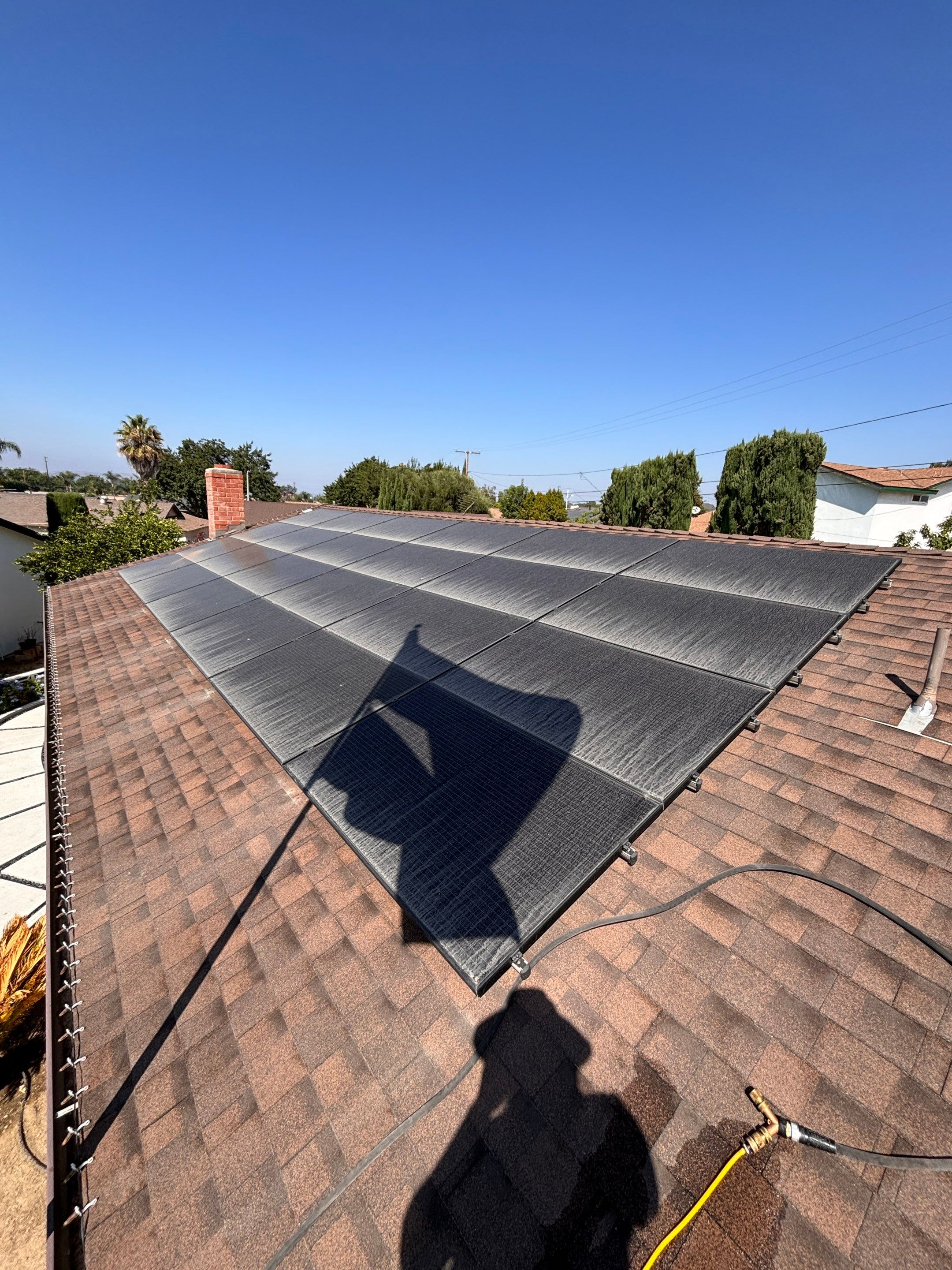 Residential Solar Panel Cleaning in Chino California by Palm Coast Solar Cleaning