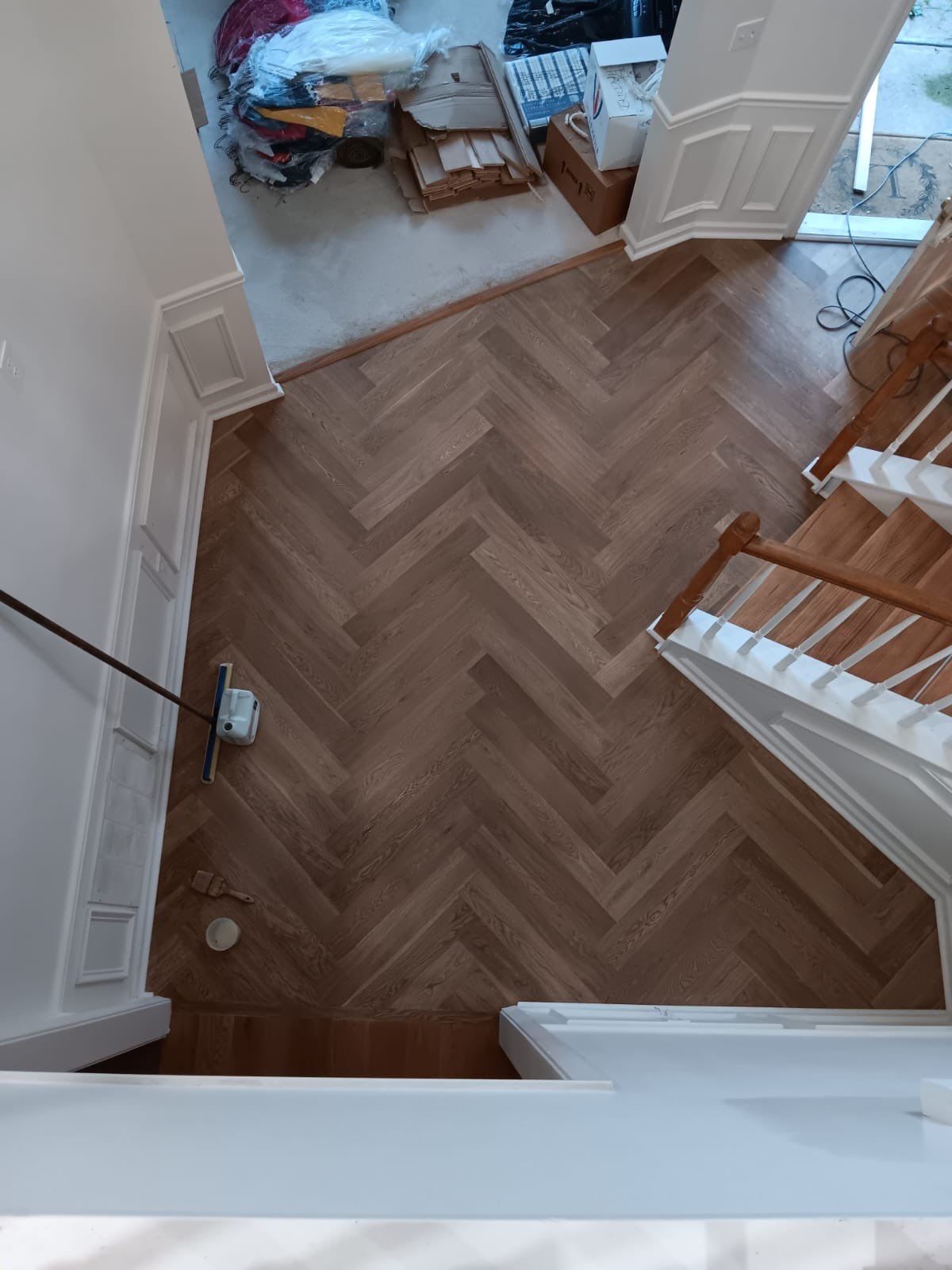 White Oak Herringbone  by Footprints Floors of East Atlanta