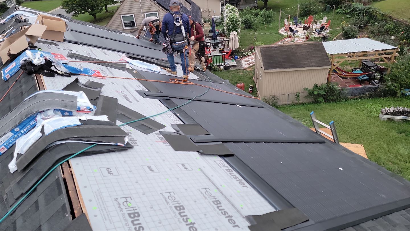 Roof and Solar Installation using GAF Timberline Solar HDZ by ExteriorPros