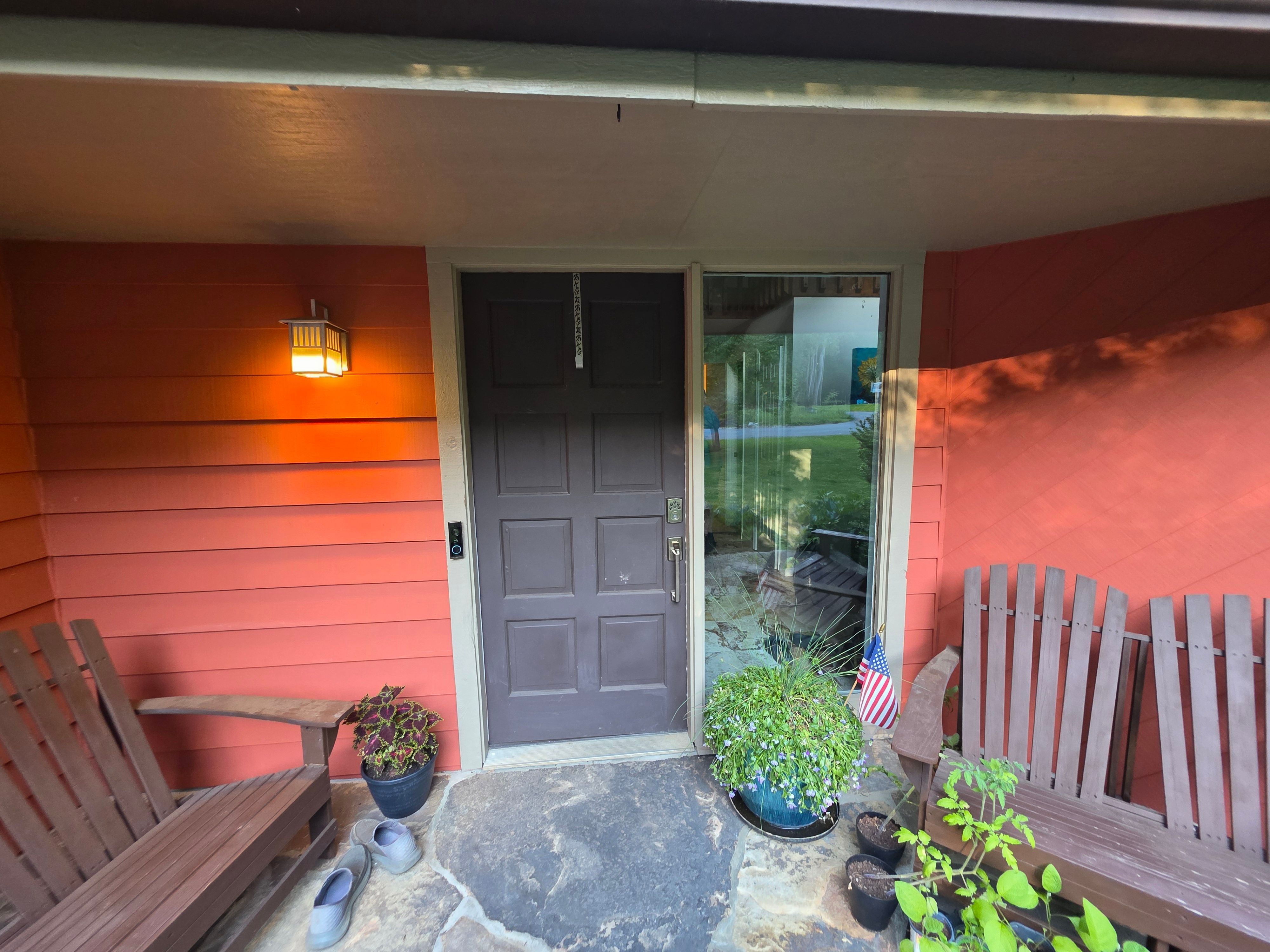 New Six-Panel Front Entry Door and Sidelight Installation in Davidsonville by Window Depot of Annapolis