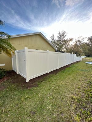 Vinyl Fence Installation using Vinyl Privacy Fence