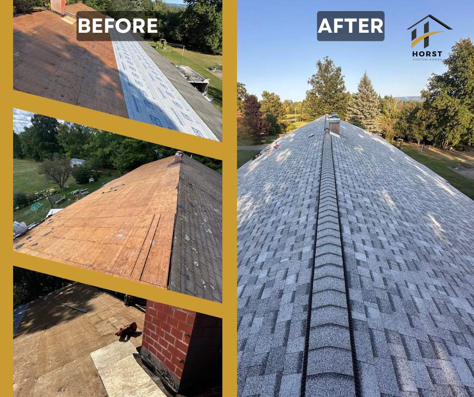 New roof  by Horst Custom Homes 