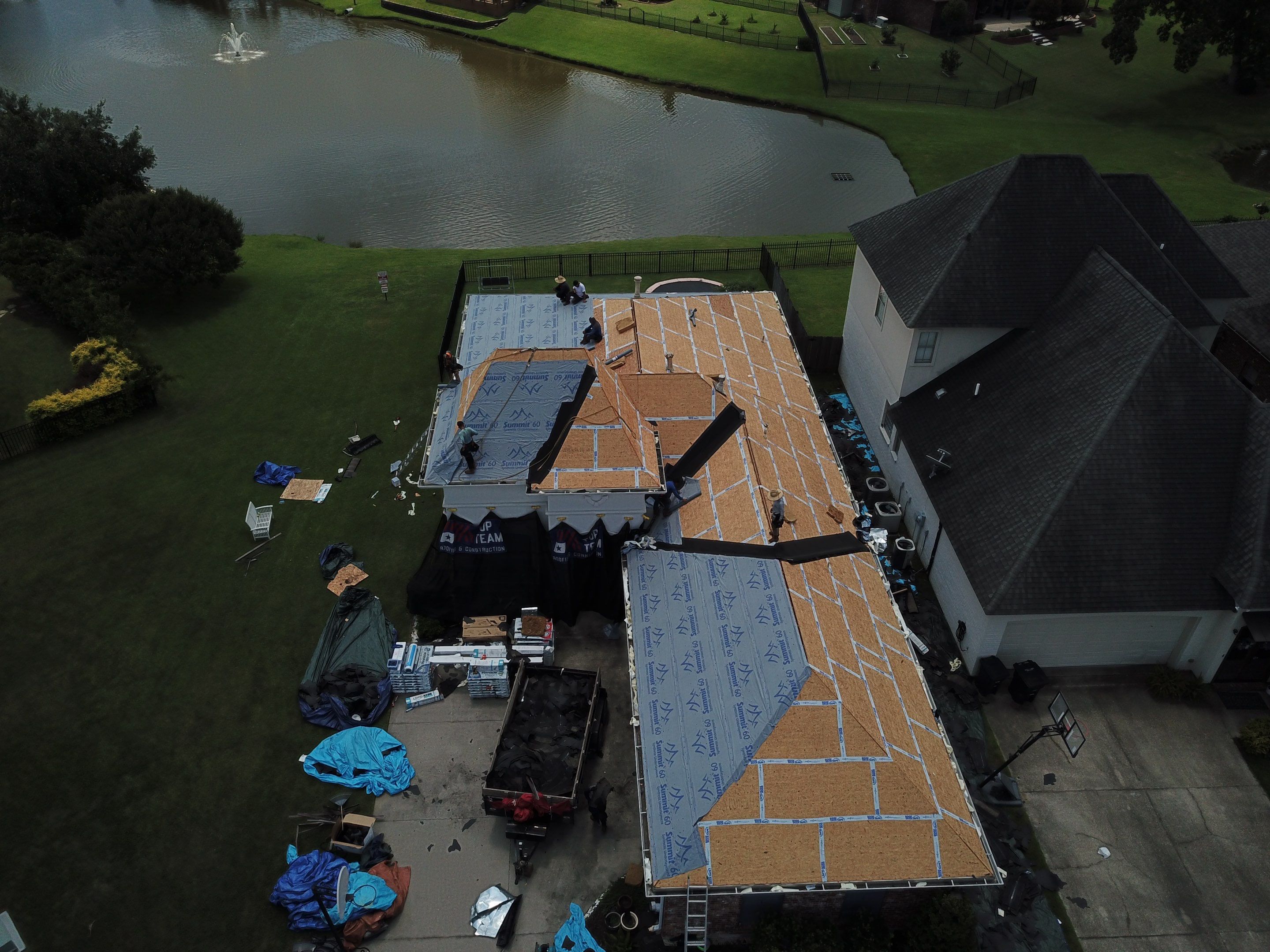 Residential Roofing Installation using Atlas Pinnacle Pristine Pewter with seam tape upgrade by Top Team Construction