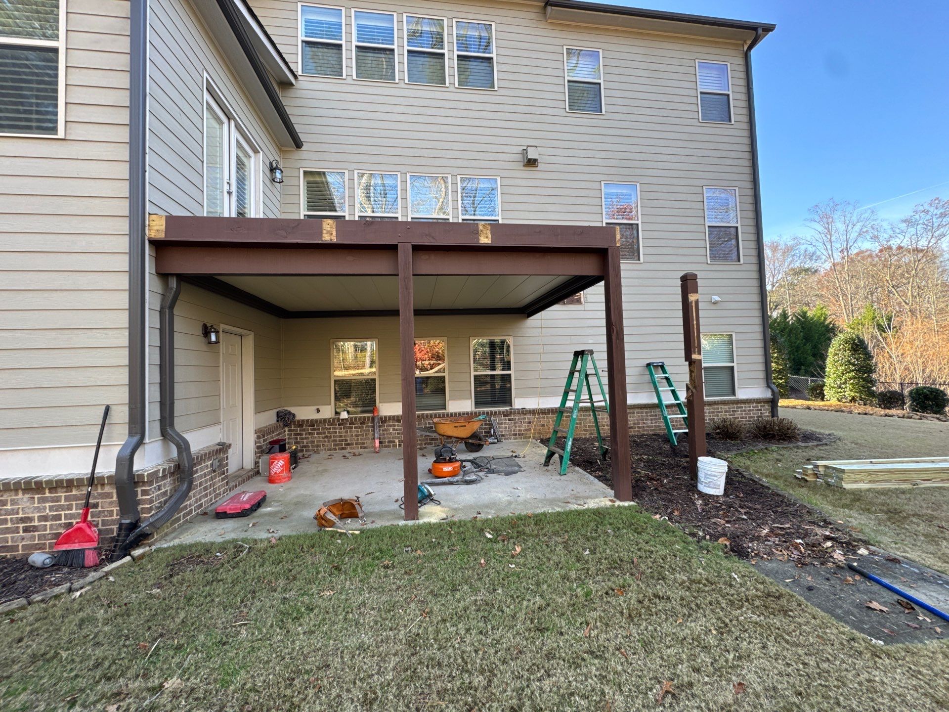 Custom Pressure-Treated Deck with Metal Balusters in Marietta by Swift Home Renovations