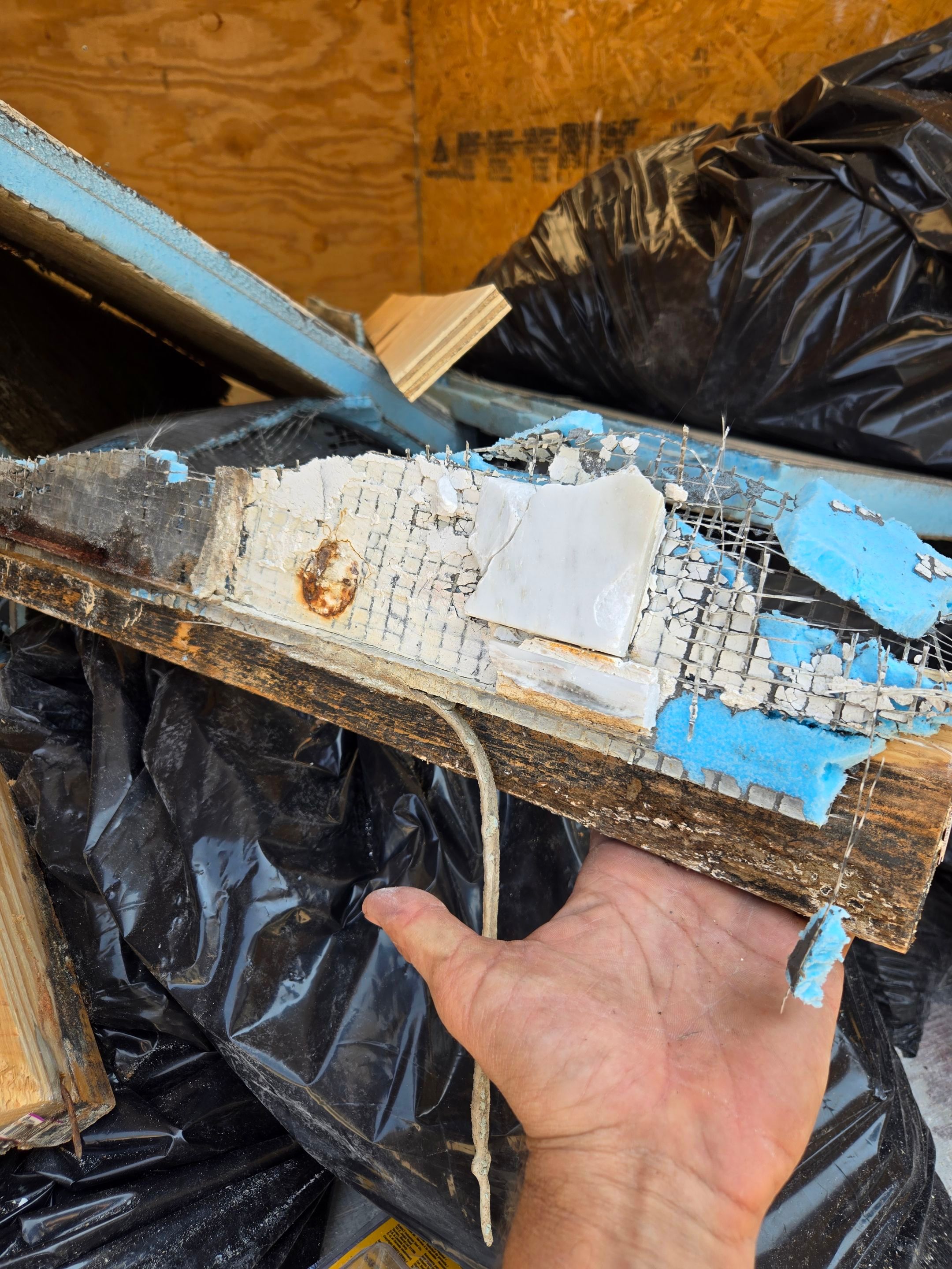 Existing tile shower was a rotting disaster by The Shower Company