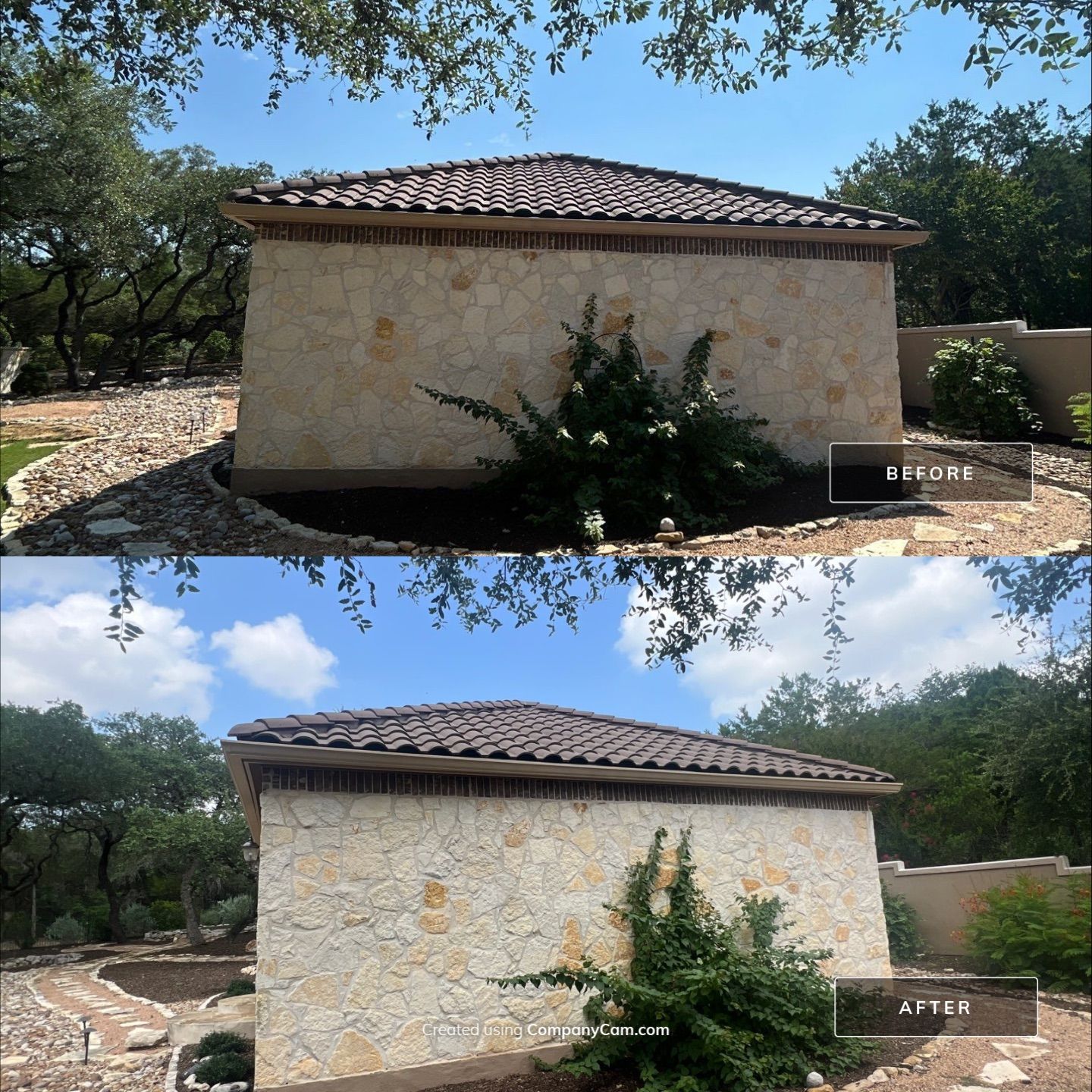 Tile Roof Washing Project in Garden Ridge by Bright Choice
