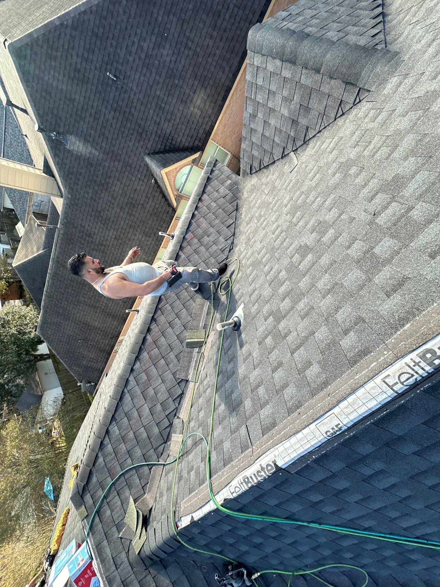 GAF HDZ CHARCOAL W/ PREMIUM RIDGE Z by Motion Roofing