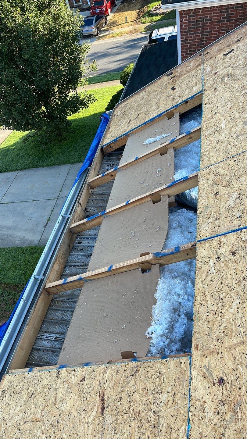 Roof replacement and interior repair by hail damage by Just Brilliant Restoration JBR