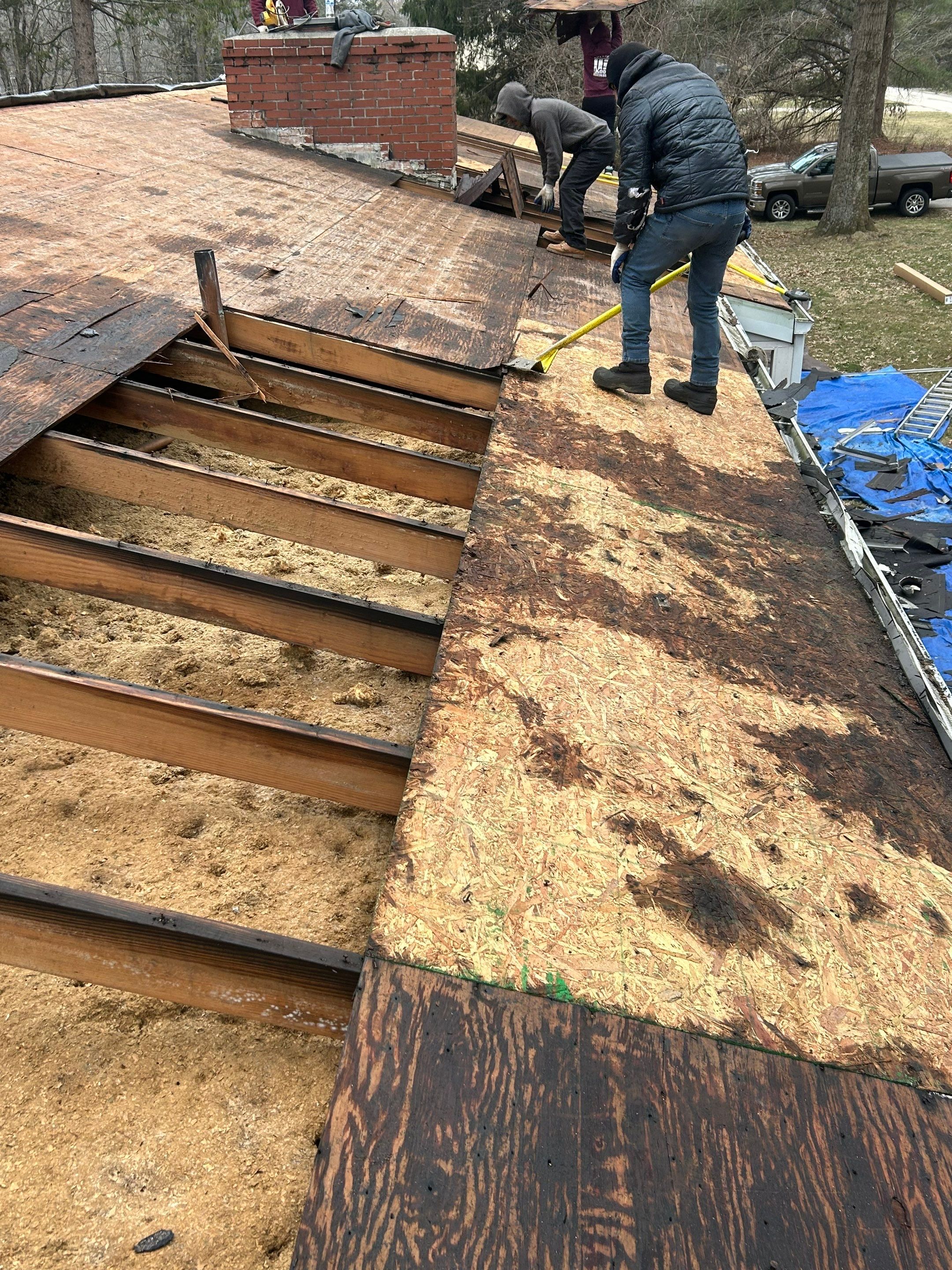 Residential Roofing Installation using Malarkey Vista AR Shingles (Black Oak) by Koontz Construction